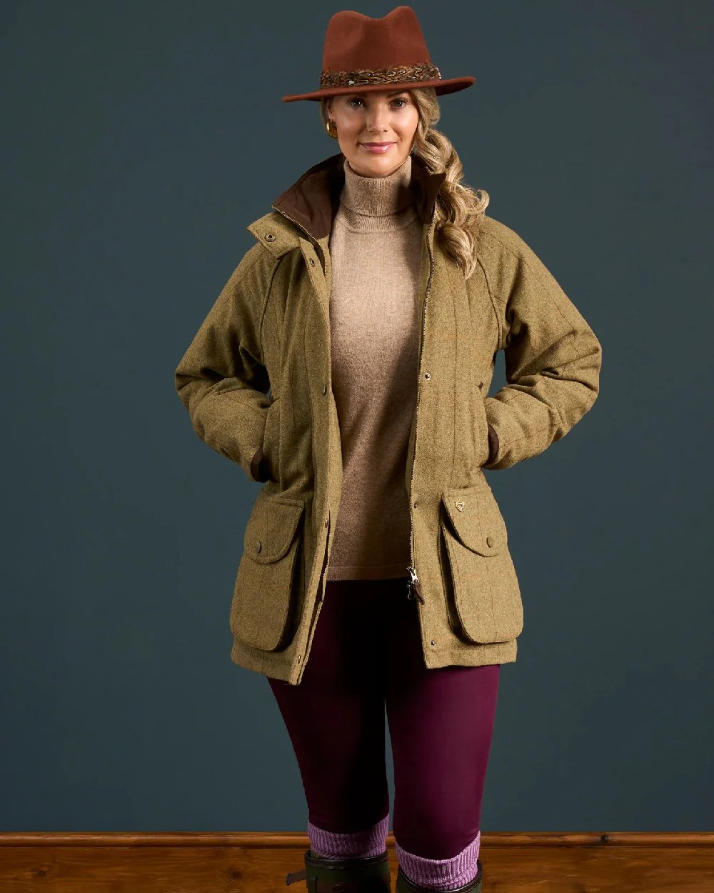 Alan Paine Combrook Ladies Tweed Coat - Image 6