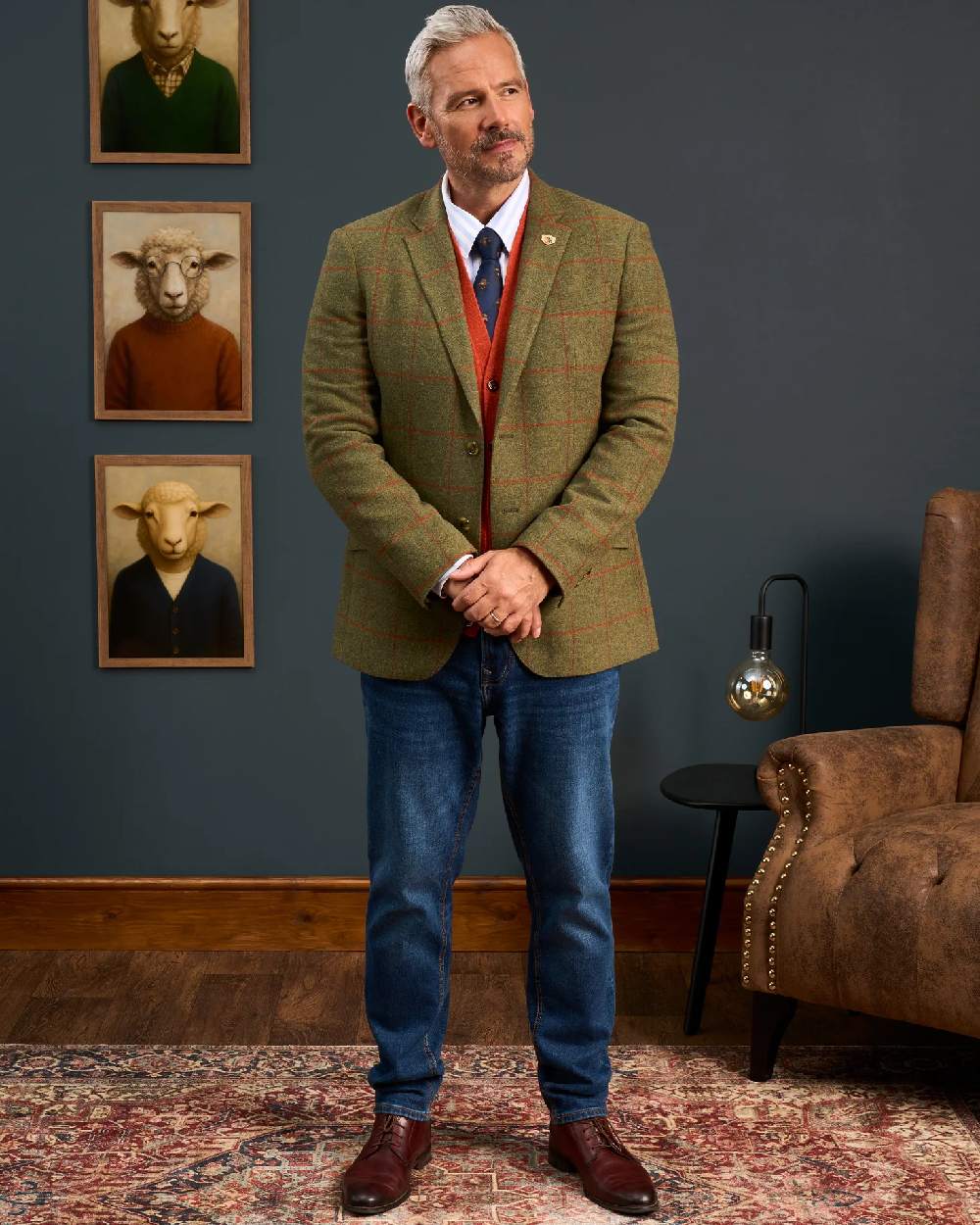 Alan Paine Combrook Mens Tweed Sports Blazer - Image 11