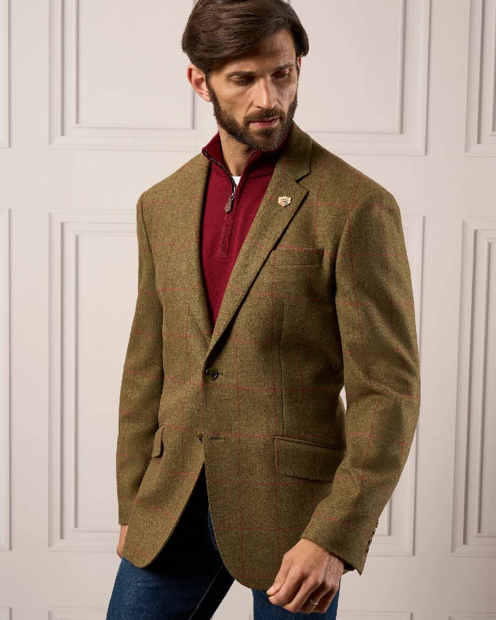 Alan Paine Combrook Mens Tweed Sports Blazer - Image 17