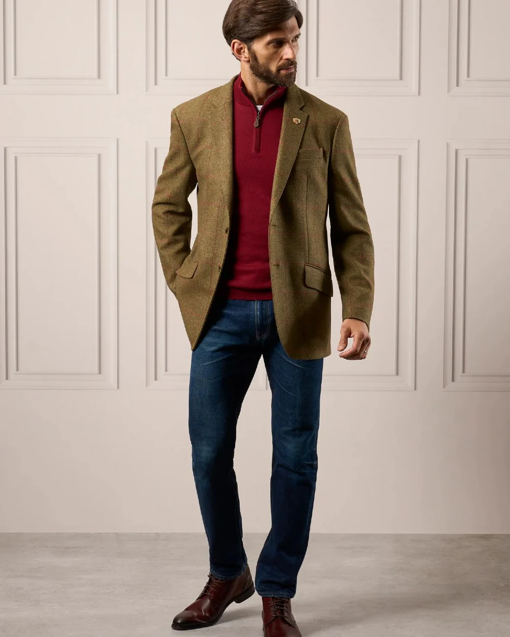 Alan Paine Combrook Mens Tweed Sports Blazer - Image 18