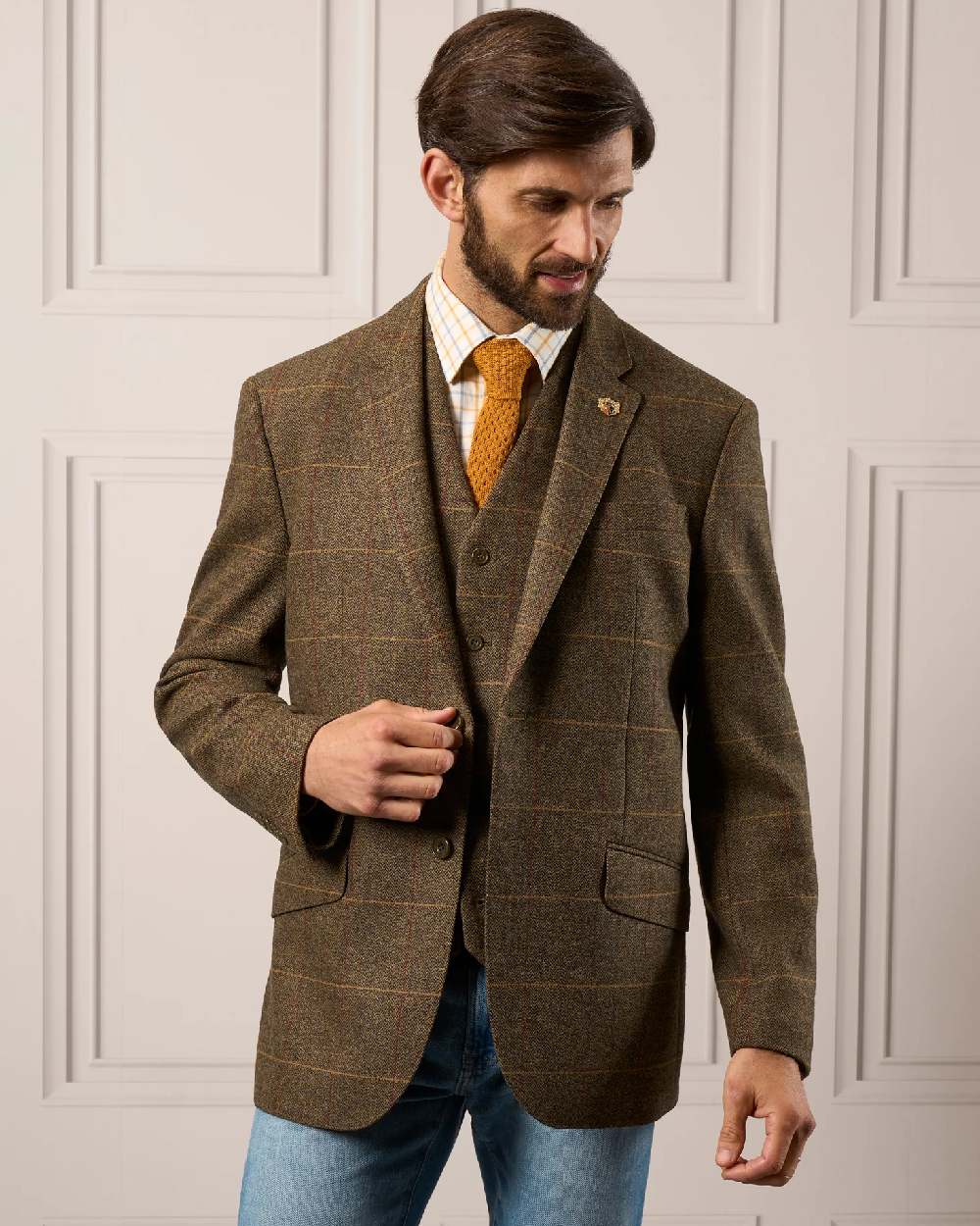 Alan Paine Combrook Mens Tweed Sports Blazer - Image 22