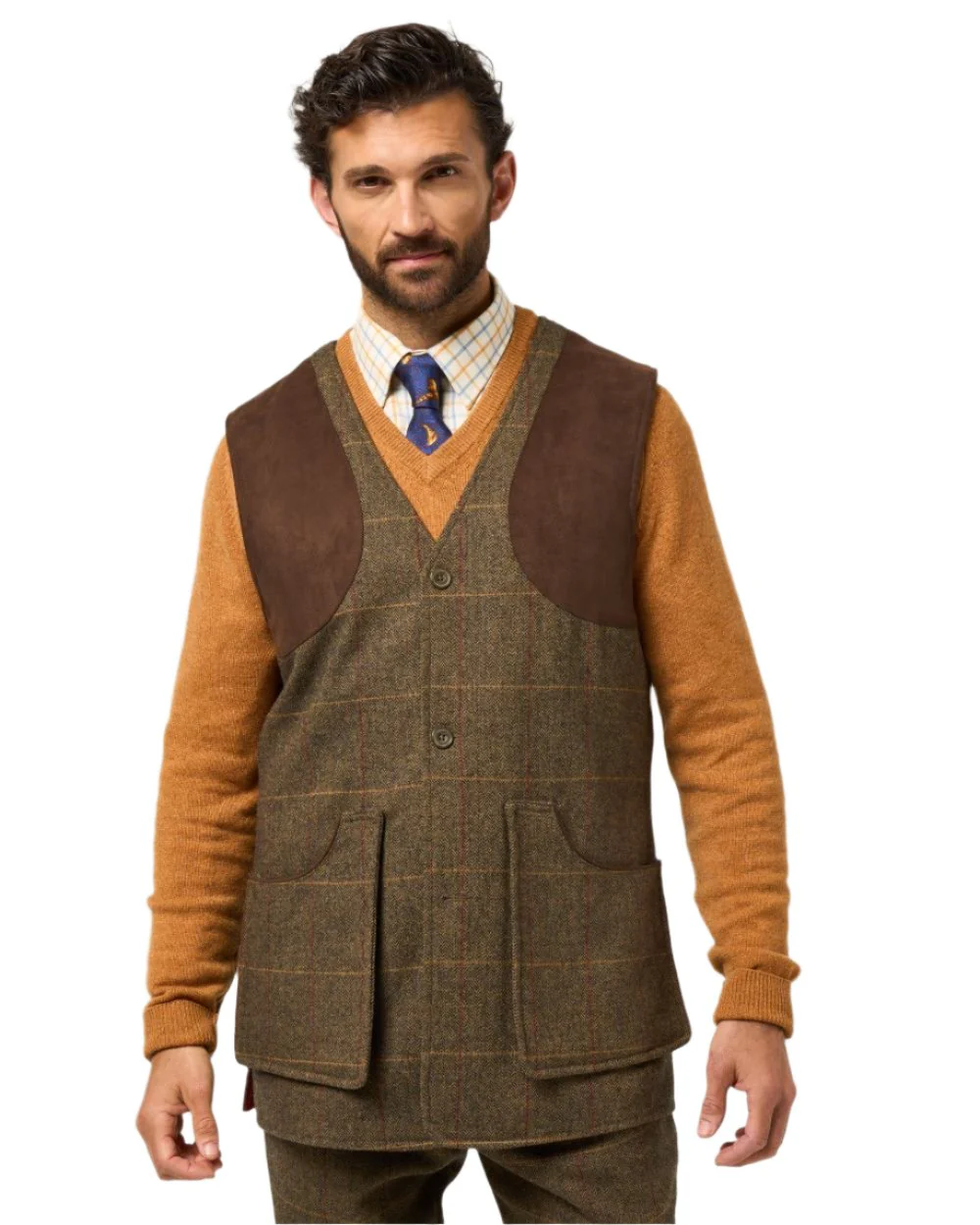 Alan Paine Combrook Tweed Shooting Waistcoat - Image 13