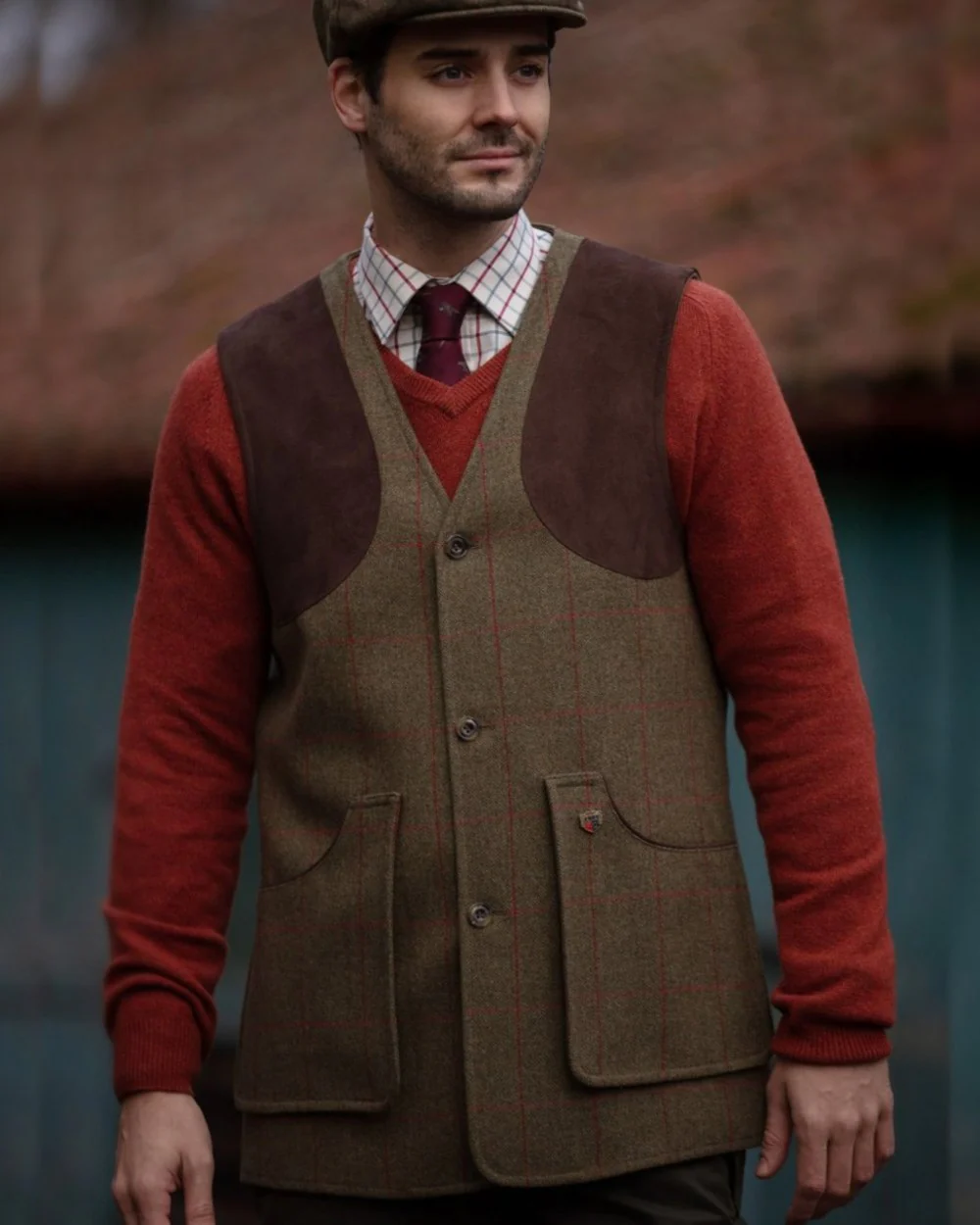 Alan Paine Combrook Tweed Shooting Waistcoat - Image 4