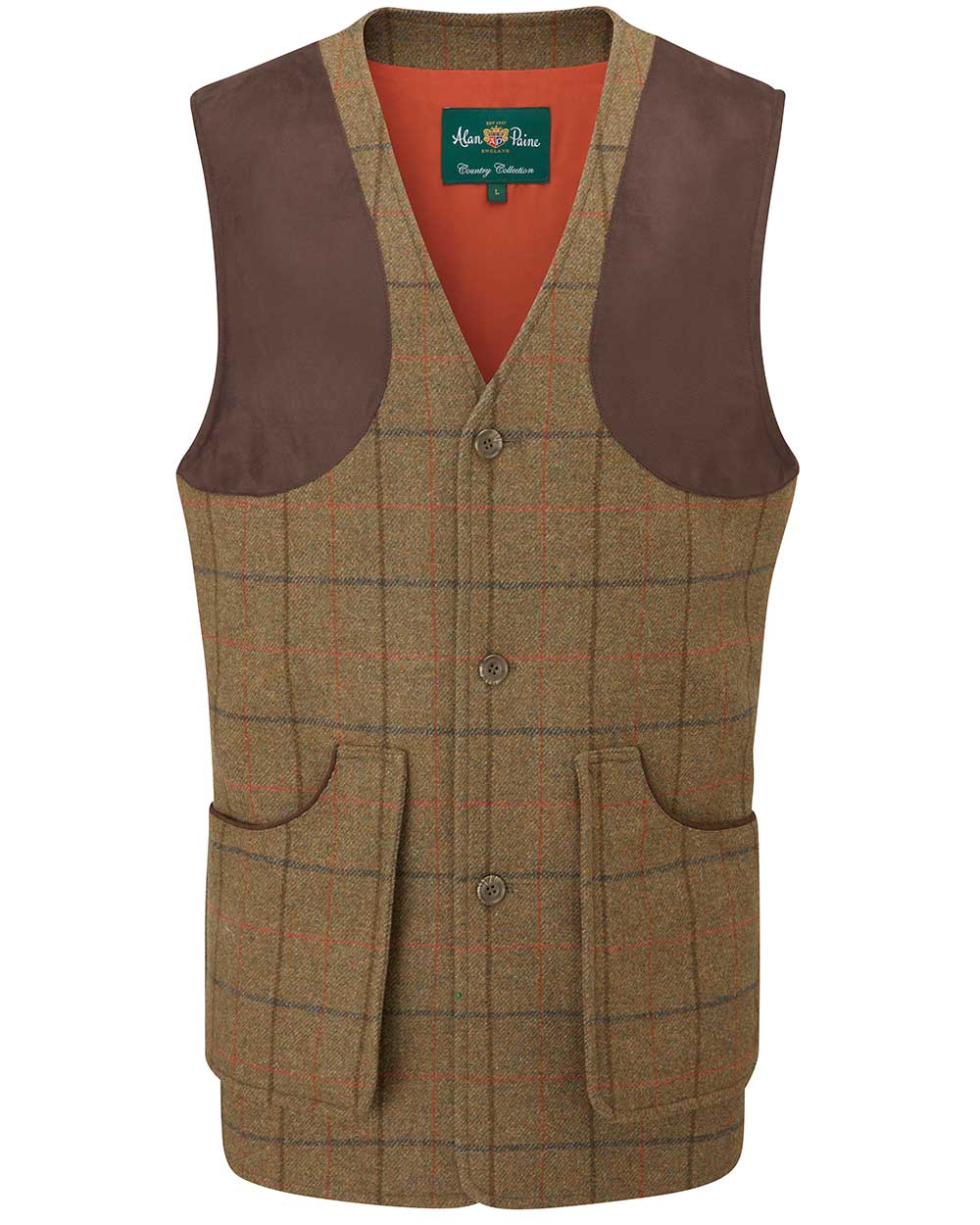 Alan Paine Combrook Tweed Shooting Waistcoat - Image 8