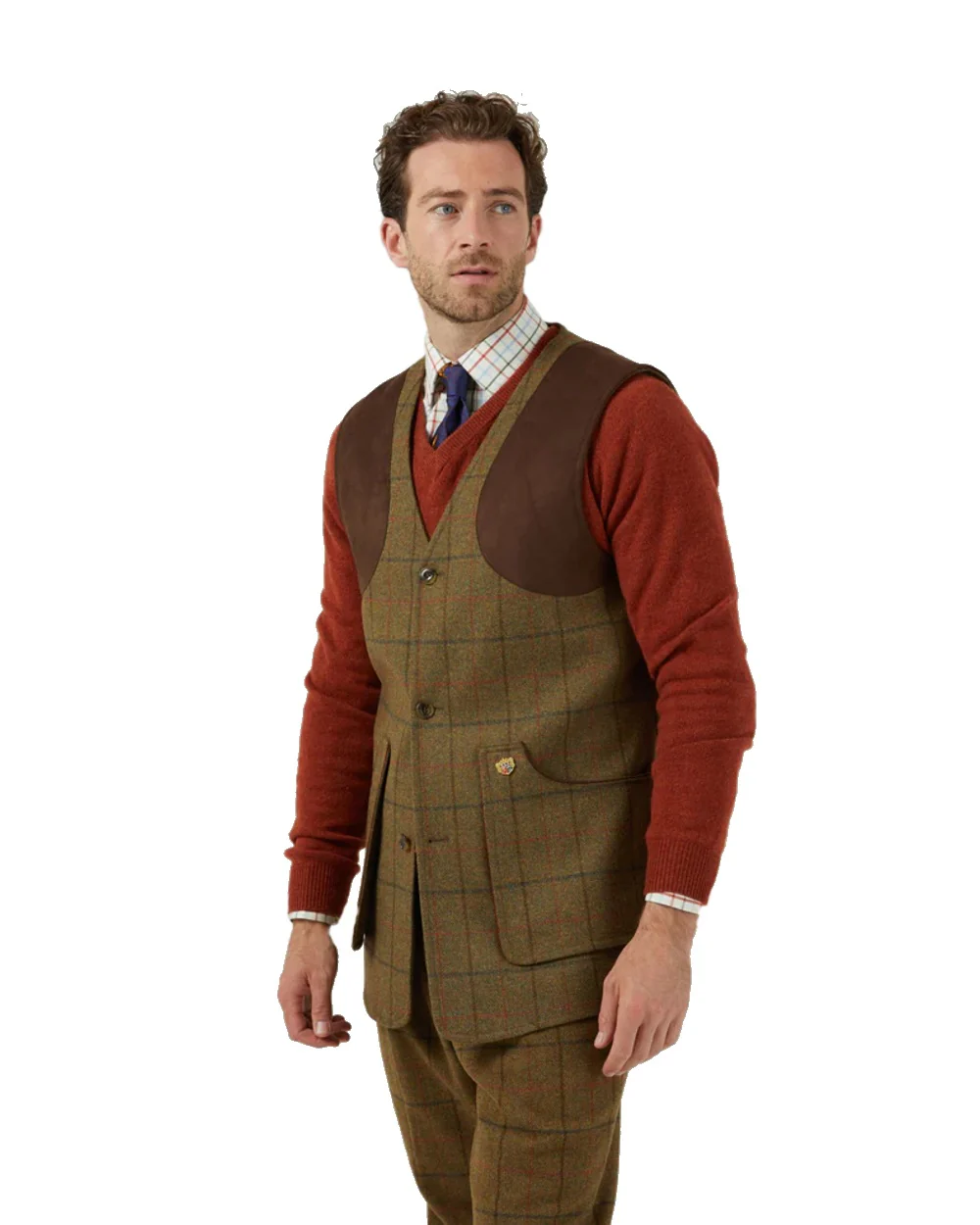 Alan Paine Combrook Tweed Shooting Waistcoat - Image 9