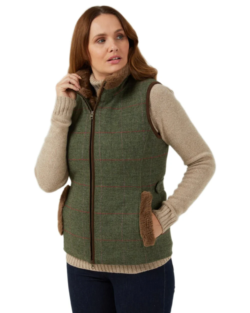 Alan Paine Combrook Tweed Ladies Gilet - Image 10
