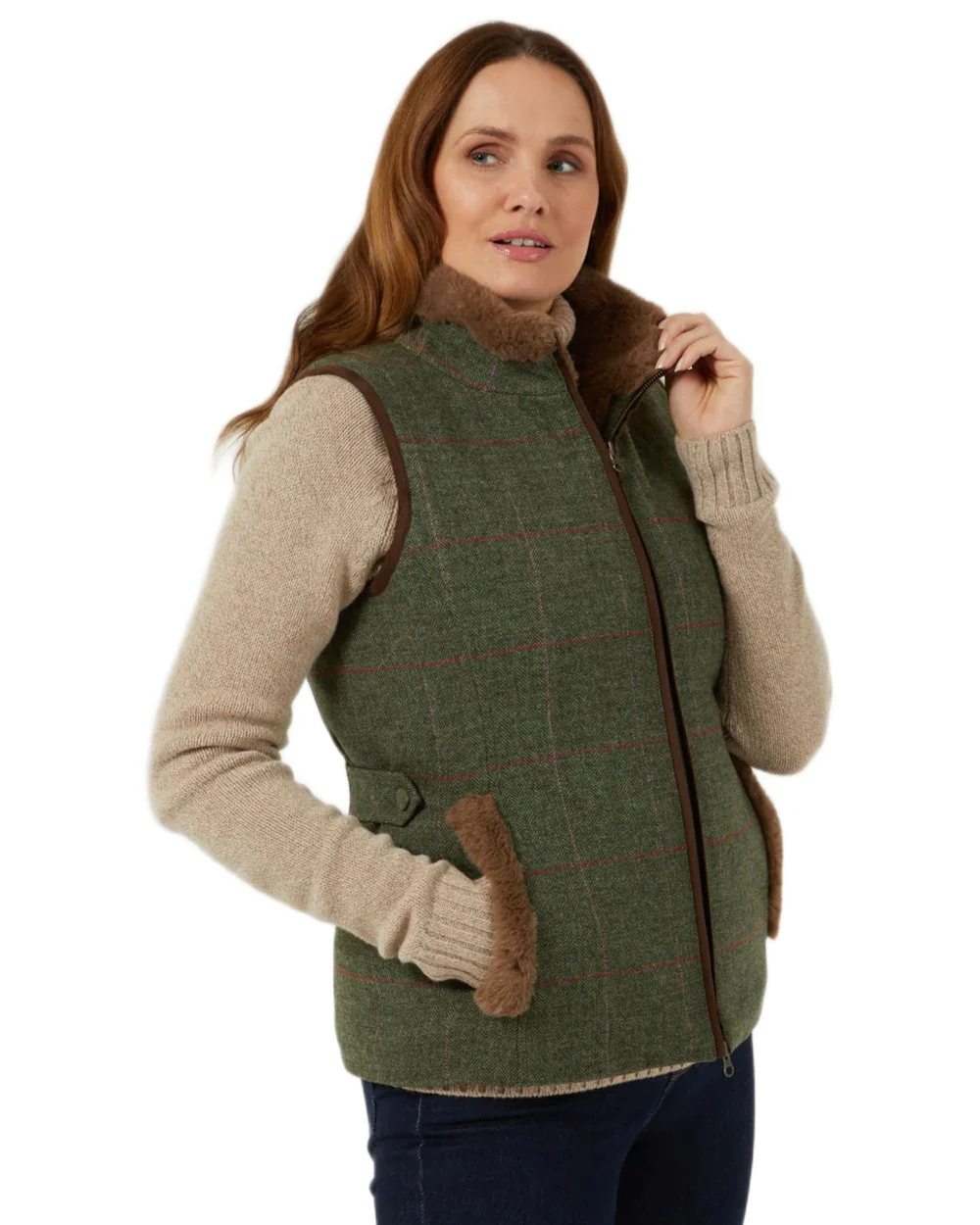 Alan Paine Combrook Tweed Ladies Gilet - Image 4