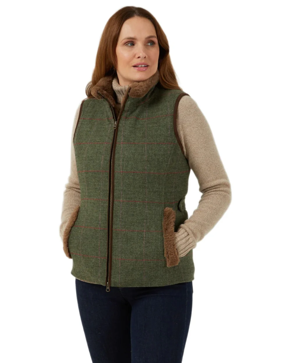 Alan Paine Combrook Tweed Ladies Gilet - Image 9