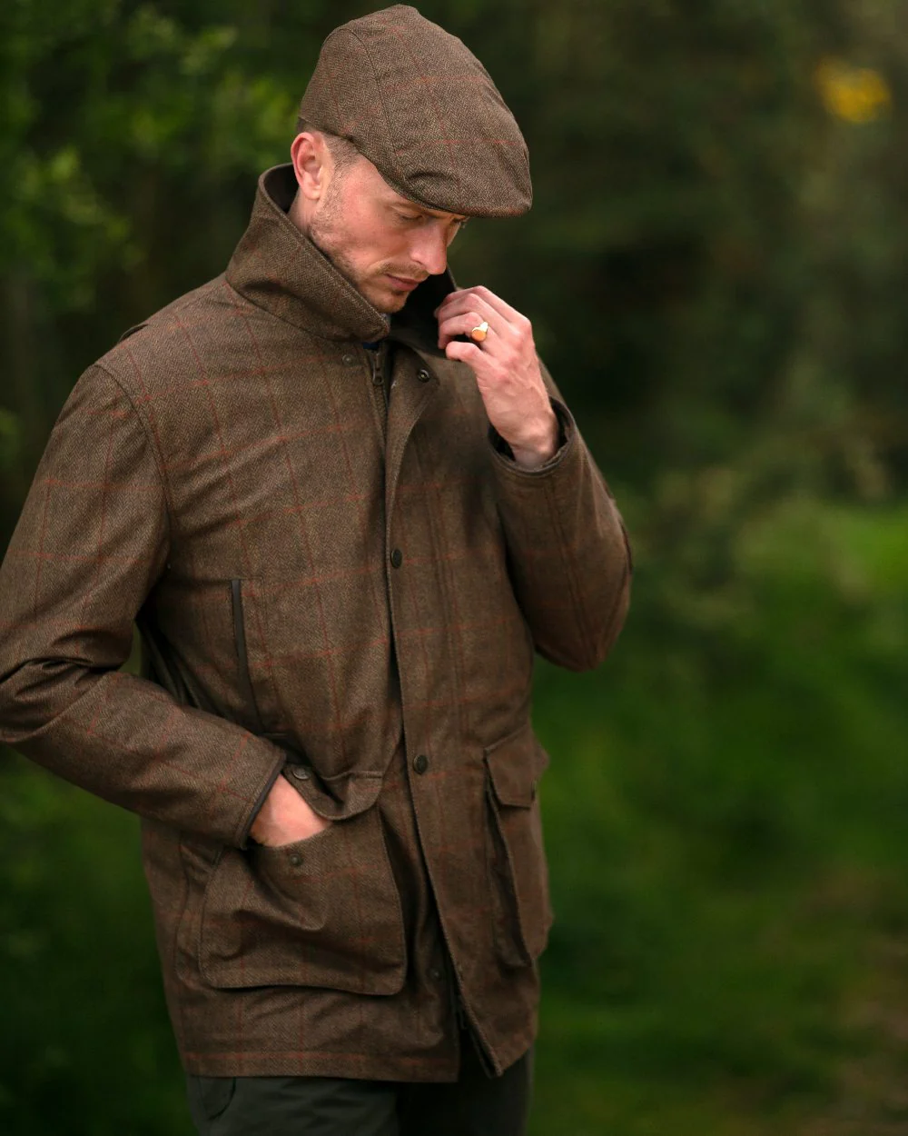 Alan Paine Didsmere Mens Technical Tweed Coat - Image 2
