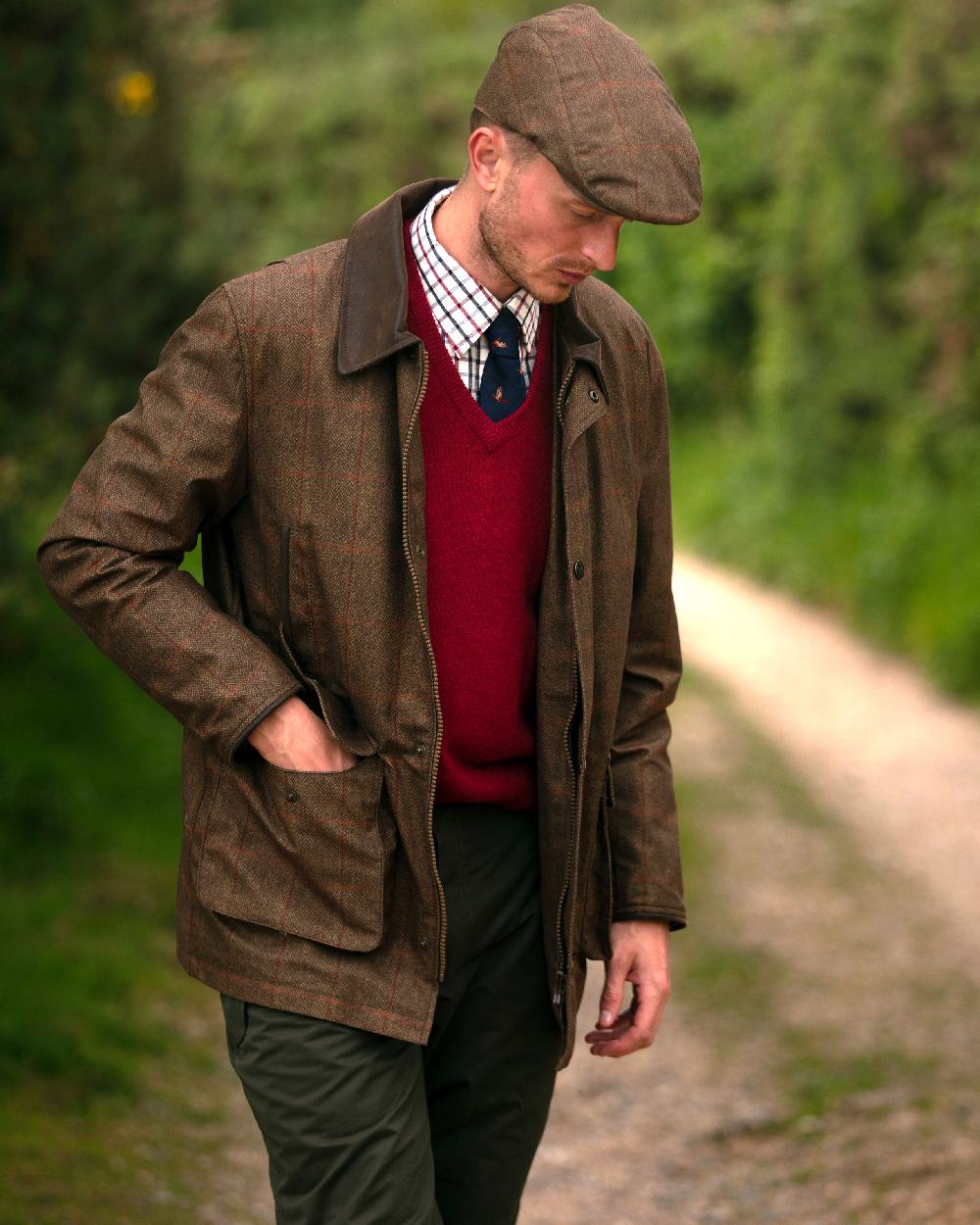 Alan Paine Didsmere Mens Technical Tweed Coat - Image 6