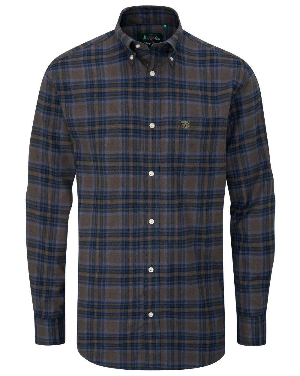 Alan Paine Ilkley Flannel Button-Down Collar Shirt - Image 3
