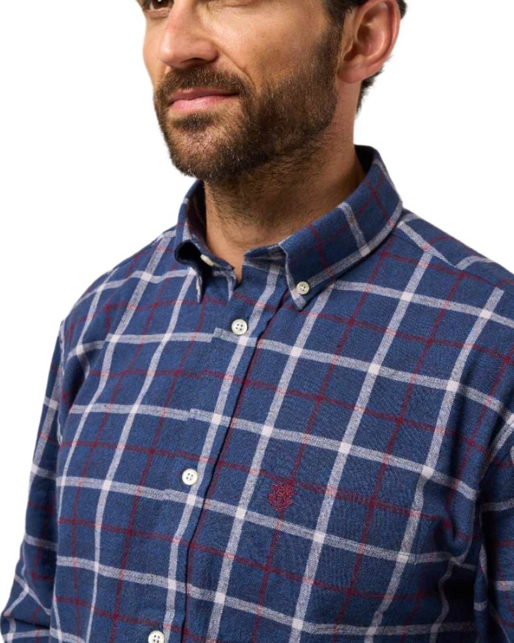 Alan Paine Ilkley Flannel Button-Down Collar Shirt - Image 6