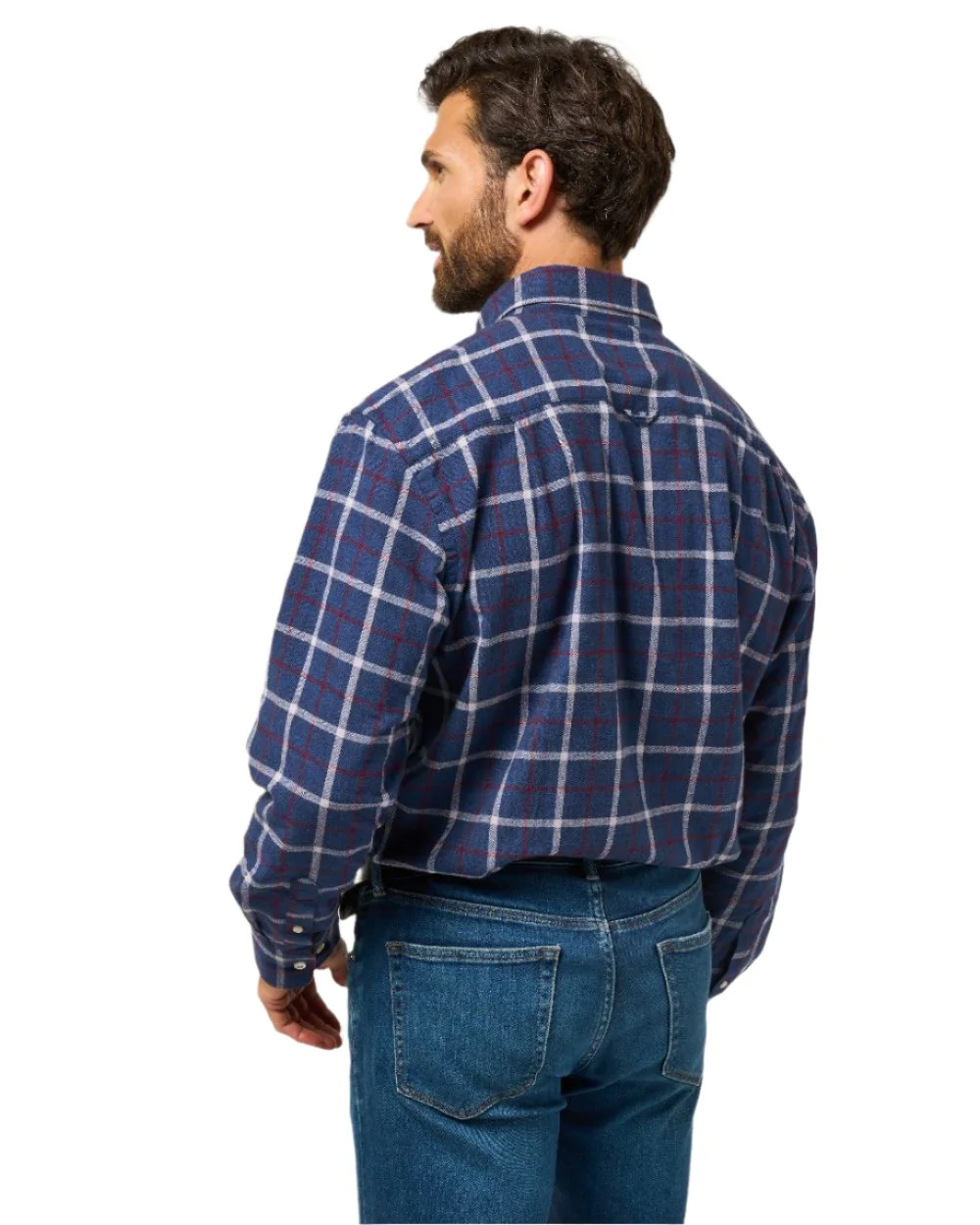 Alan Paine Ilkley Flannel Button-Down Collar Shirt - Image 7