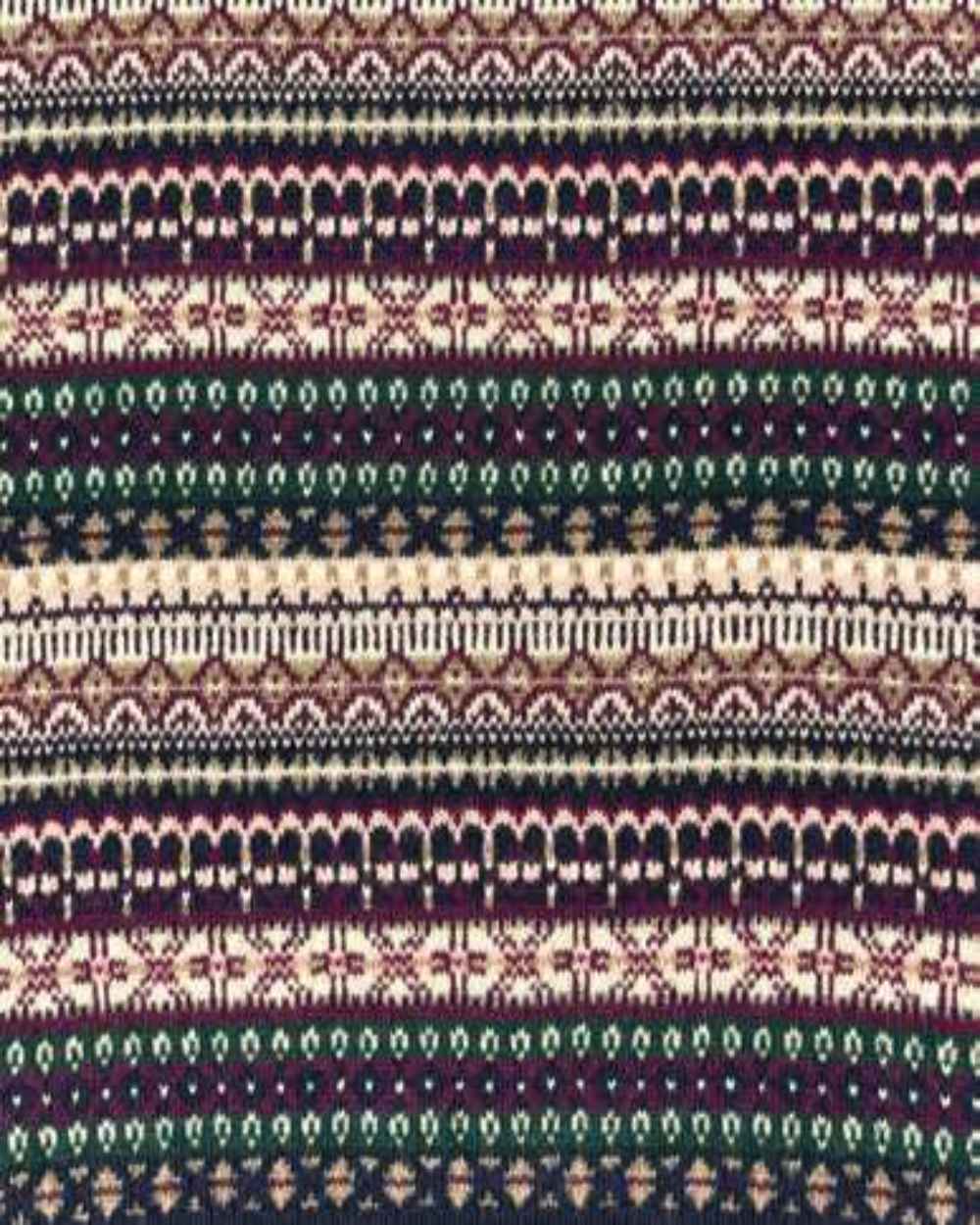 Alan Paine Ladies Evelyn Vee Fairisle Cardigan - Image 3