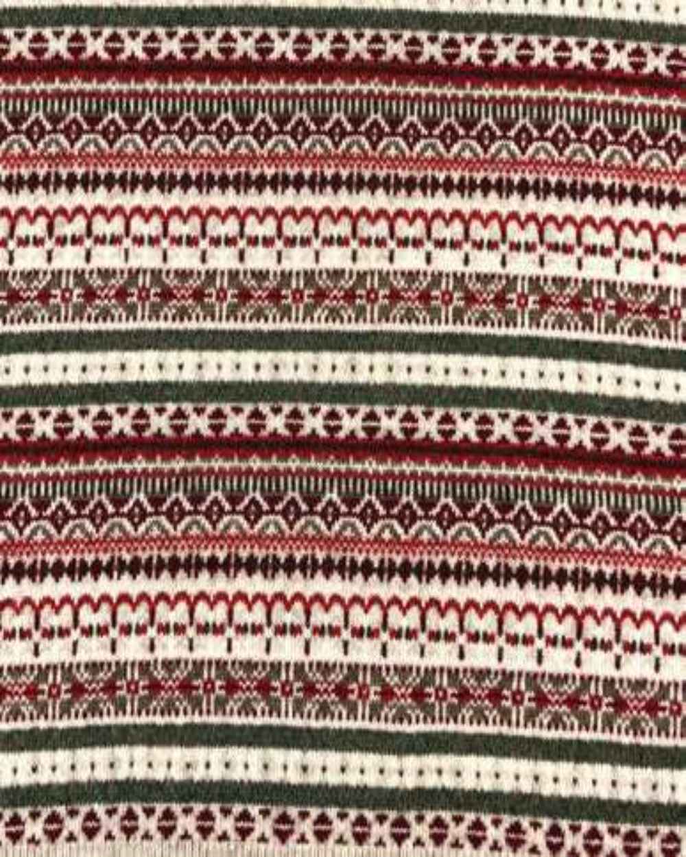 Alan Paine Ladies Evelyn Vee Fairisle Cardigan - Image 4