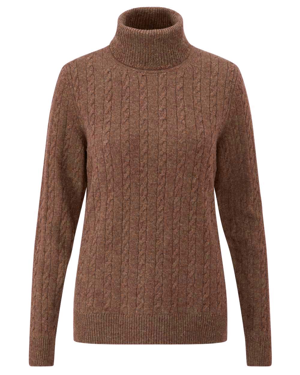 Alan Paine Ladies Rowan Cable Roll Neck Jumper - Image 3
