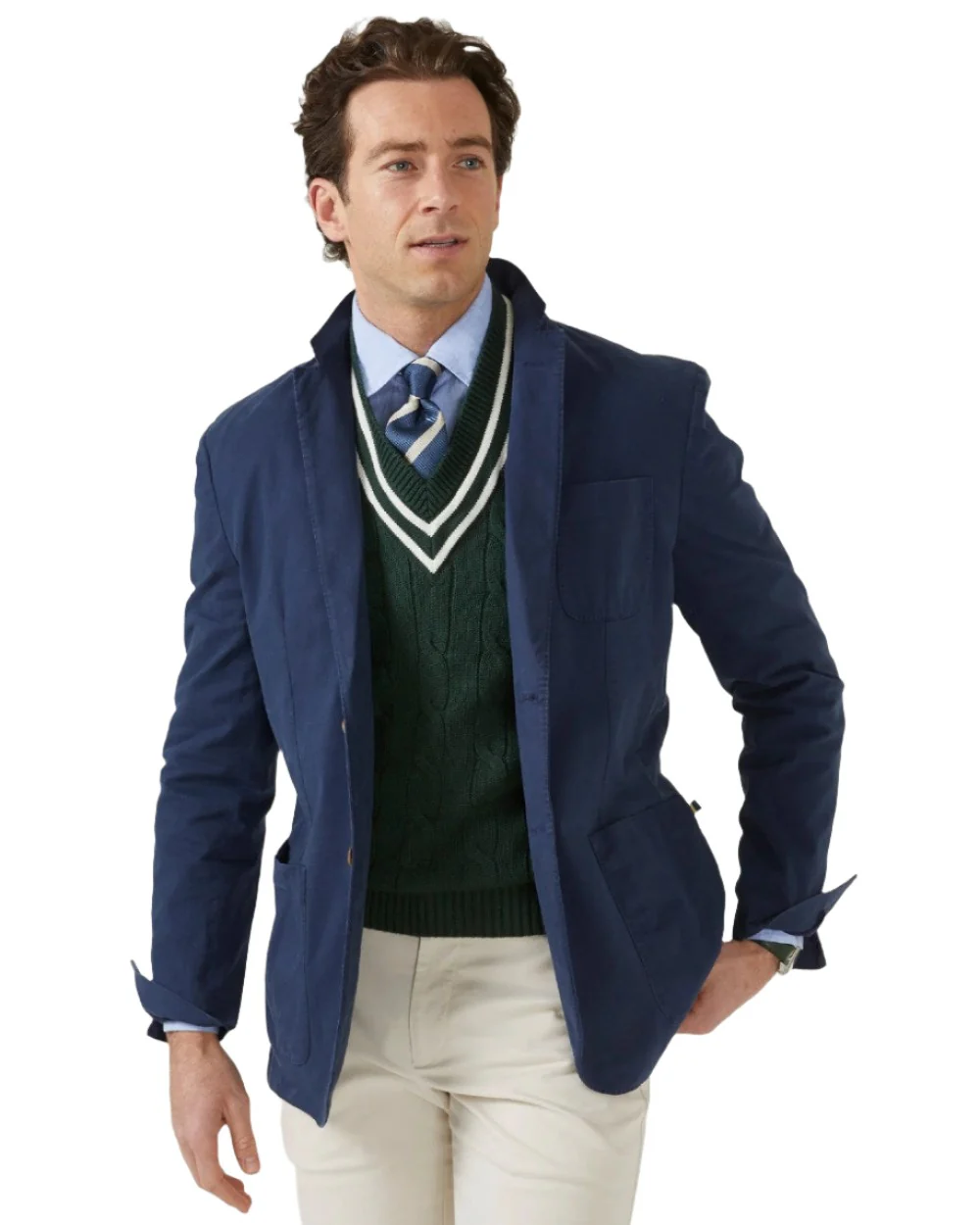 Alan Paine Mens Heymouth Cotton Blazer - Image 2