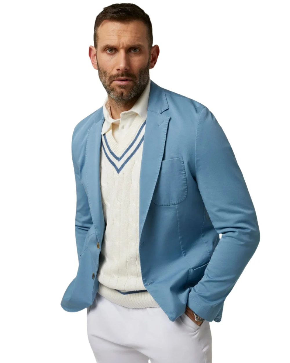 Alan Paine Mens Heymouth Cotton Blazer - Image 4