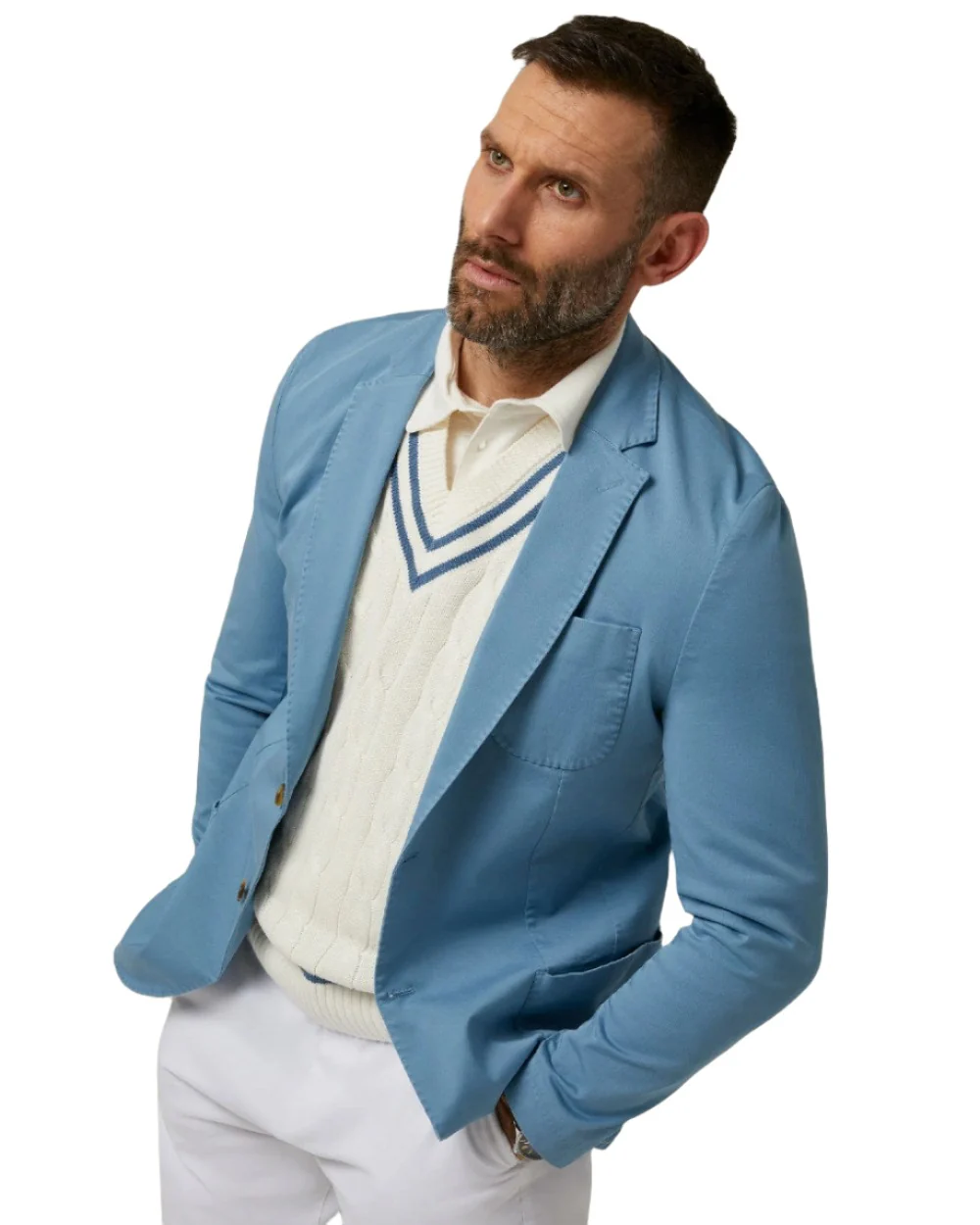 Alan Paine Mens Heymouth Cotton Blazer - Image 7