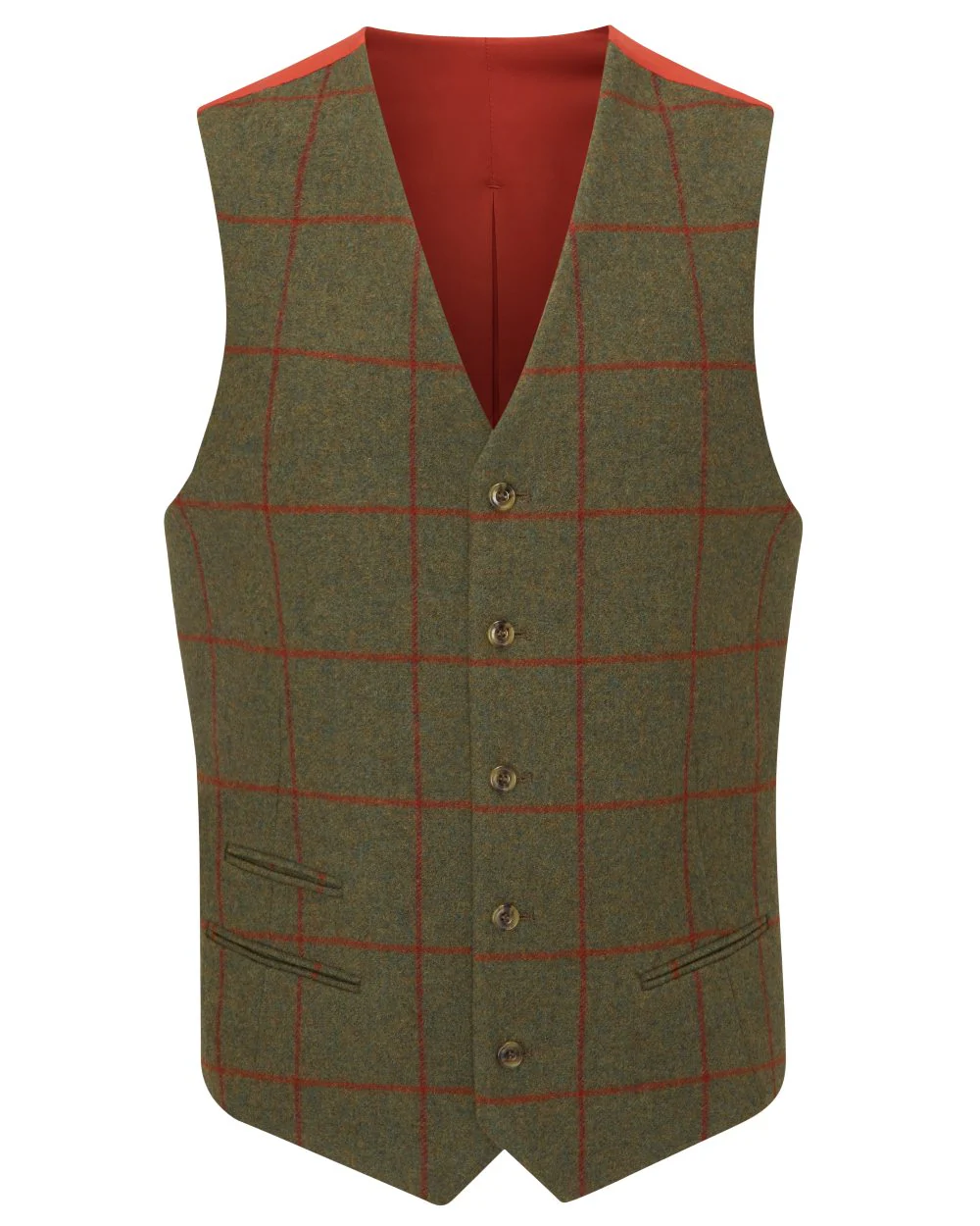 Alan Paine Mens Combrook Tweed Lined Back Waistcoat - Image 13
