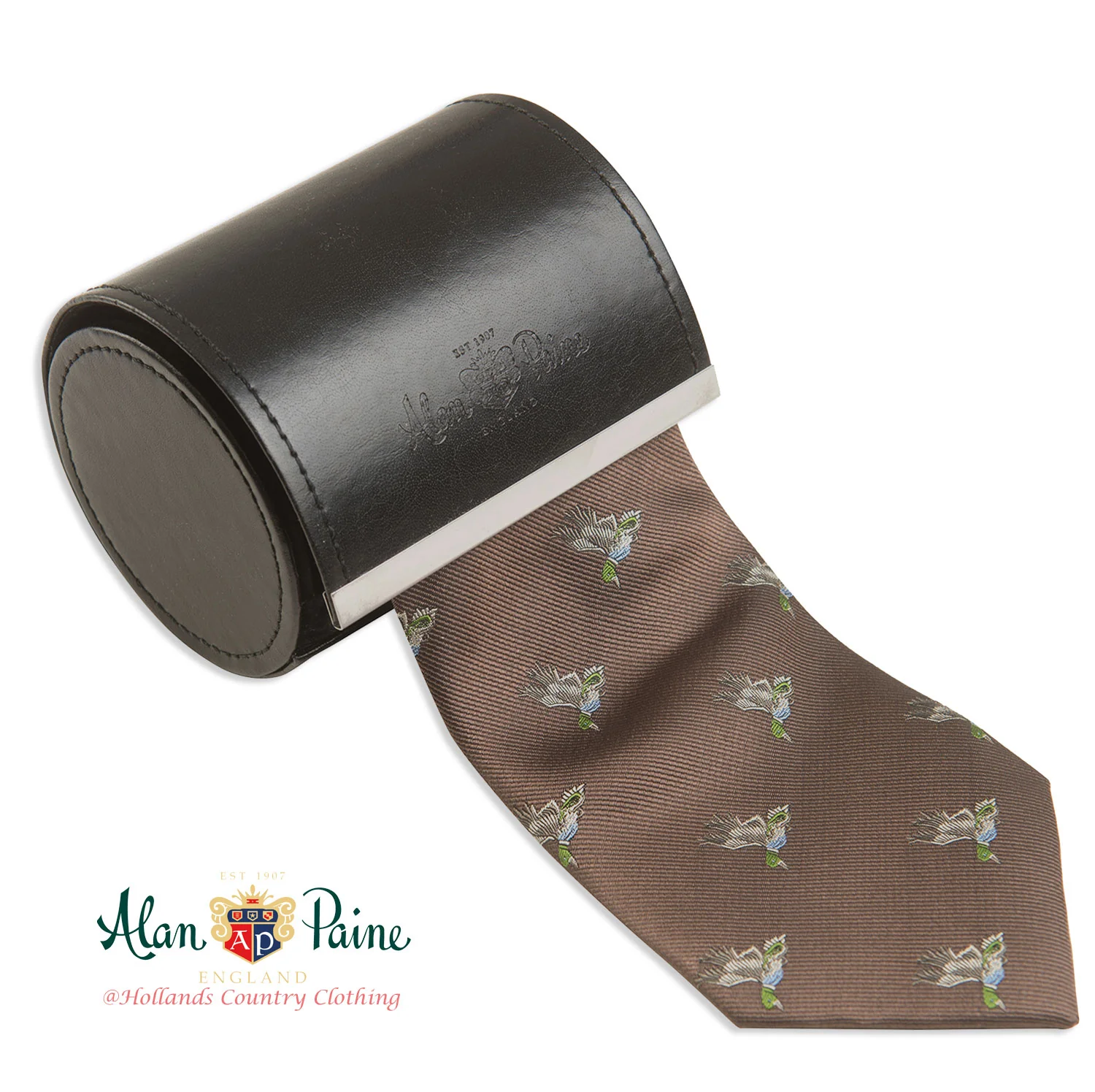 Alan Paine Ripon Silk Tie | Ducks - Image 3
