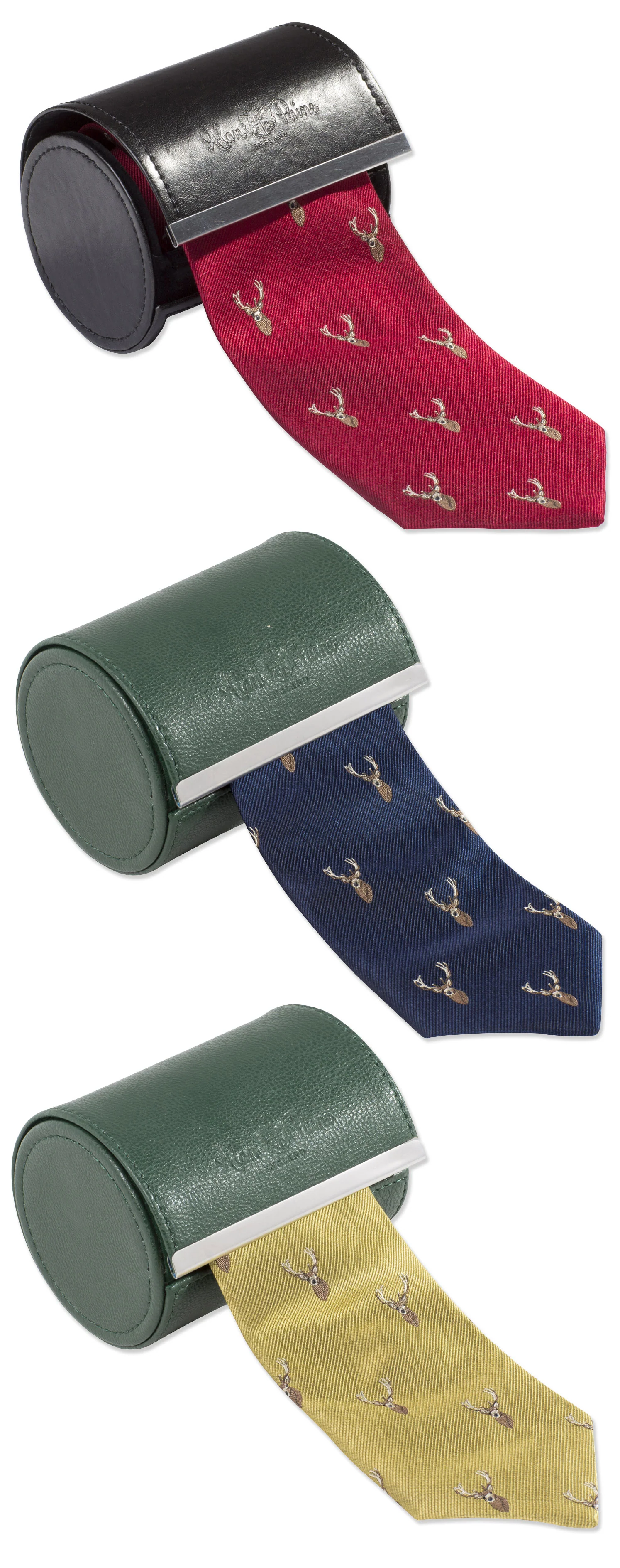 Alan Paine Ripon Silk Tie | Stag's Head - Image 5