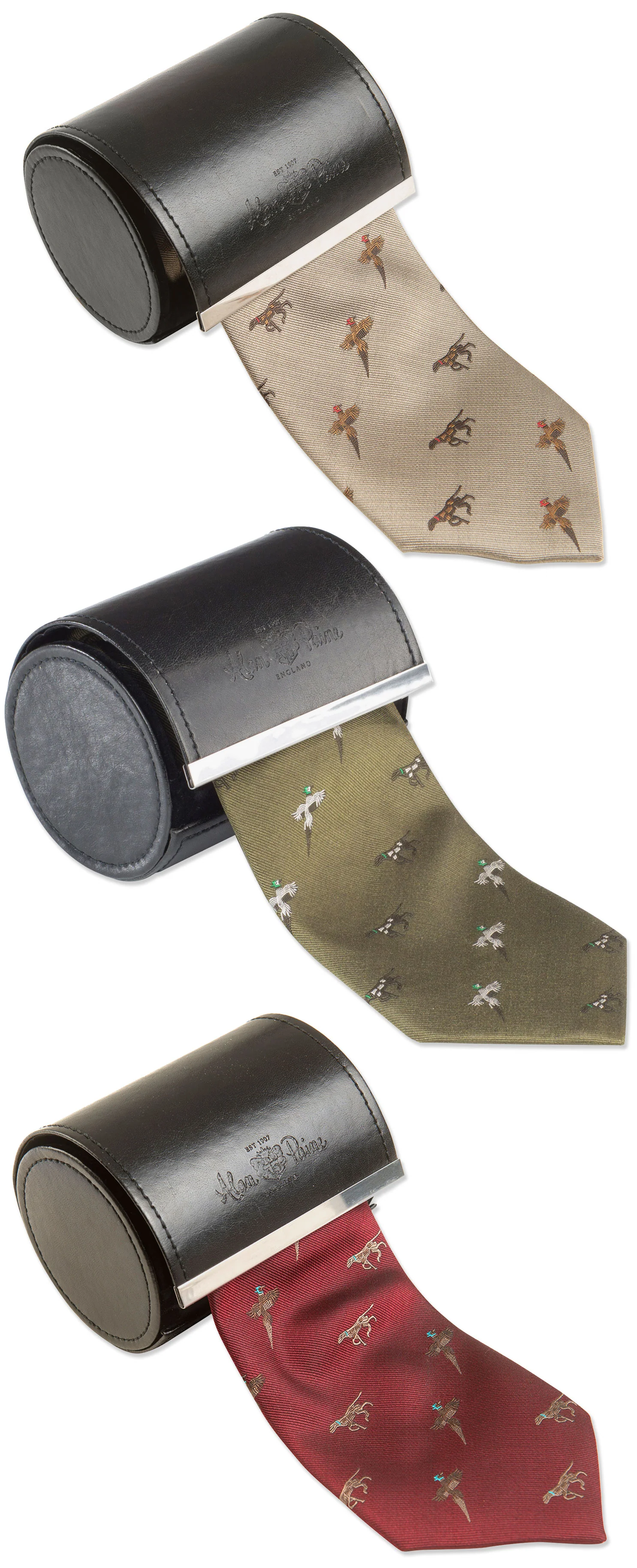 Alan Paine Ripon Silk Tie | Birds and Dogs - Image 4