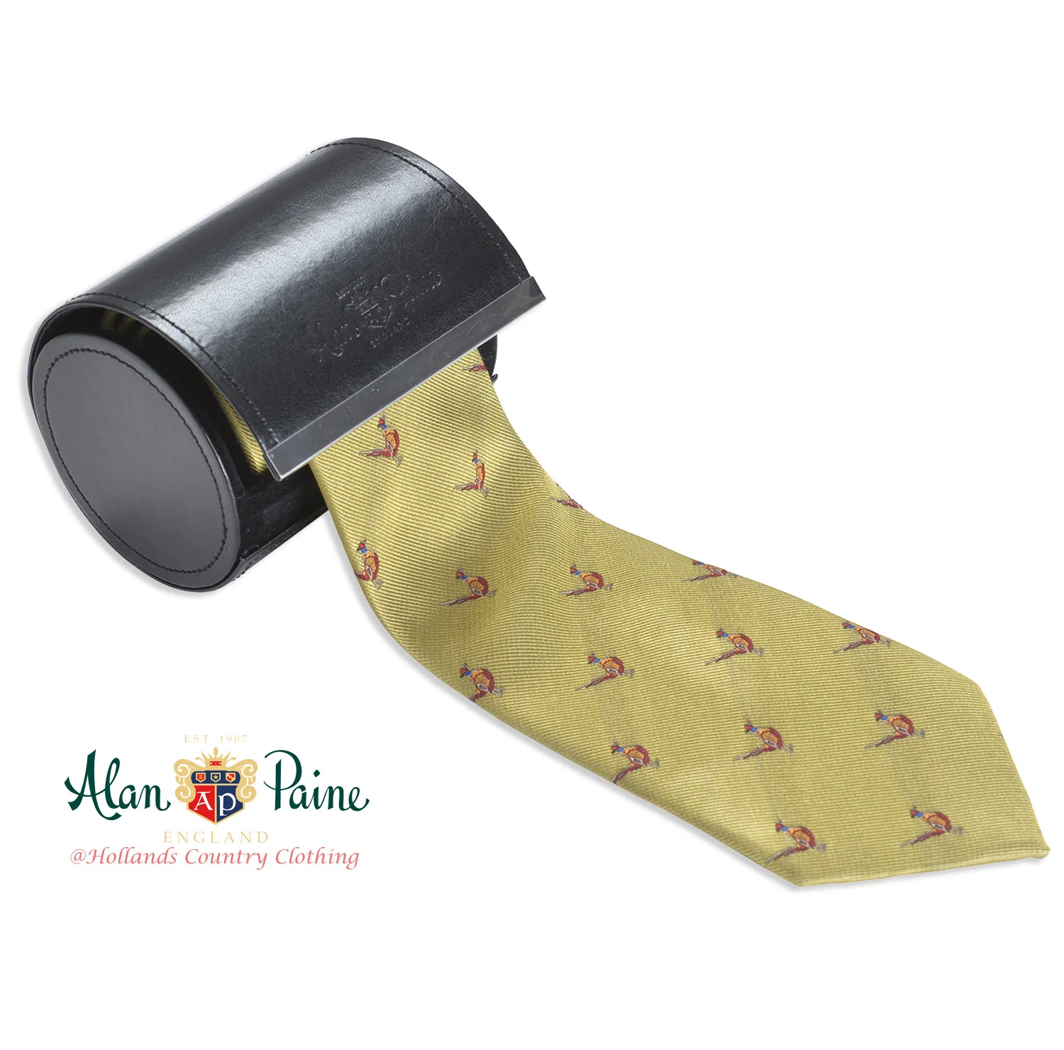 Alan Paine Ripon Silk Tie | Pheasants - Image 3