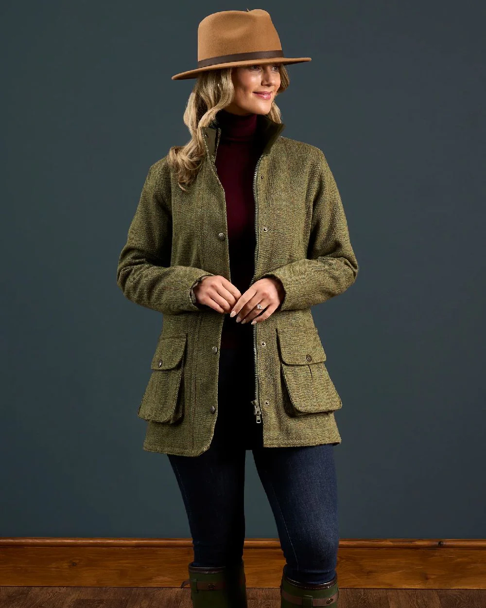 Alan Paine Rutland Ladies Waterproof Tweed Jacket - Image 10