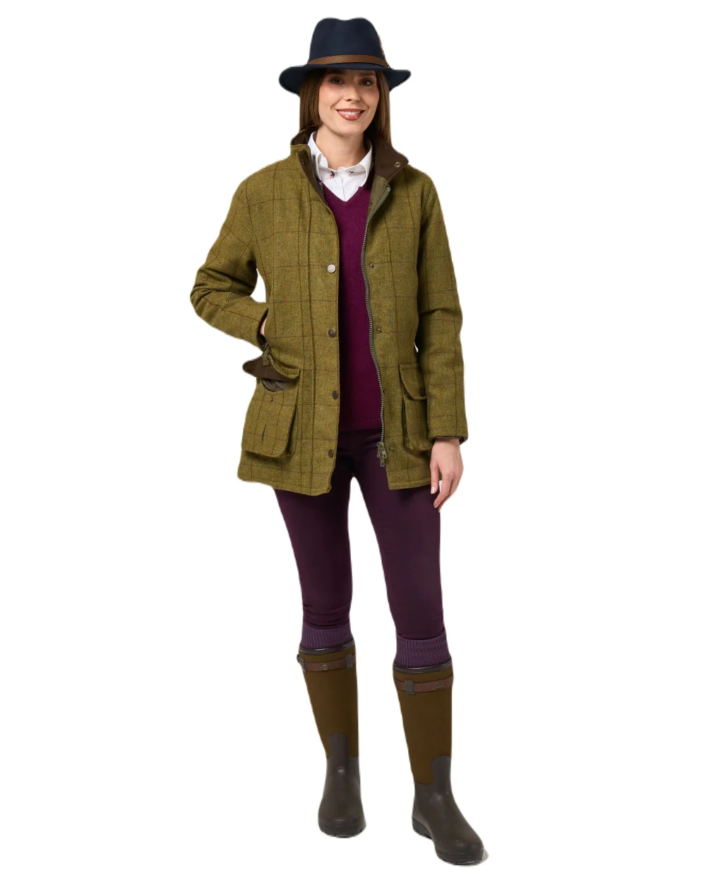 Alan Paine Rutland Ladies Waterproof Tweed Jacket - Image 5