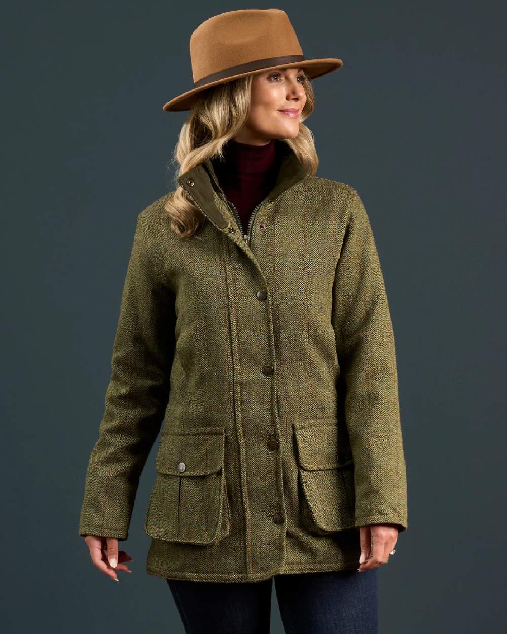 Alan Paine Rutland Ladies Waterproof Tweed Jacket - Image 9