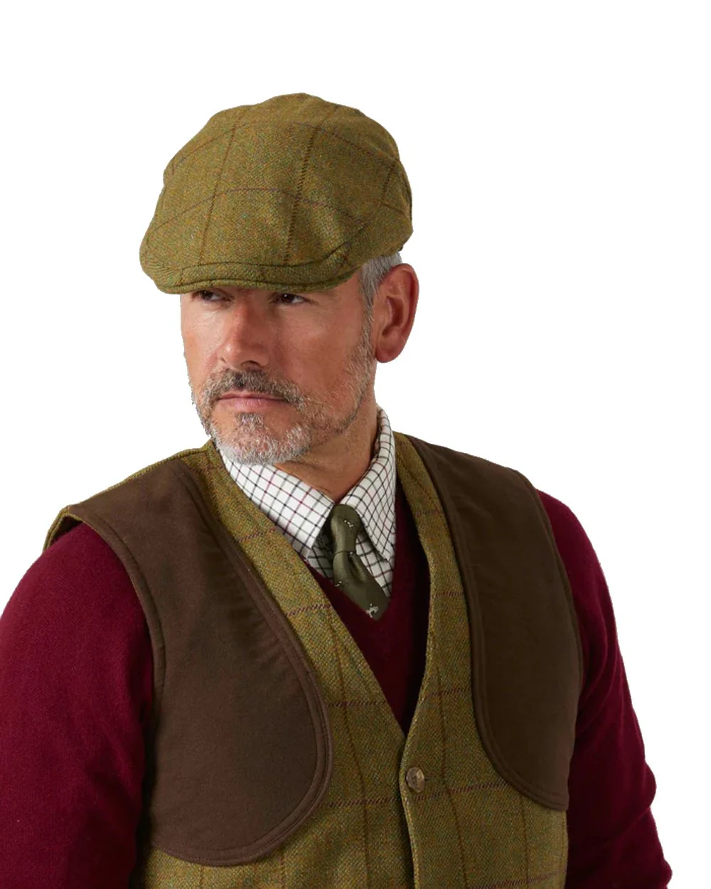 Alan Paine Rutland Waterproof Tweed Flat Cap - Image 6