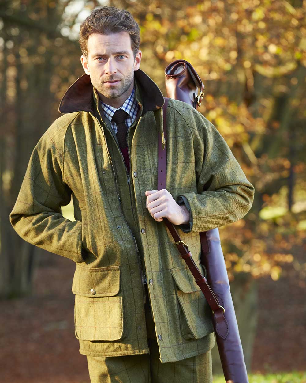 Alan Paine Rutland Waterproof Tweed Shooting Coat - Image 18