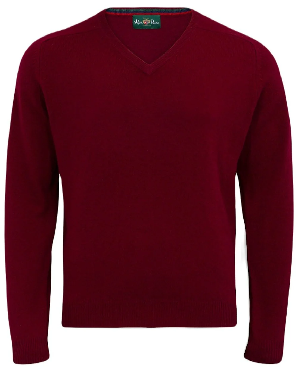 Alan Paine Streetly Lambswool V Neck Jumper - Image 7