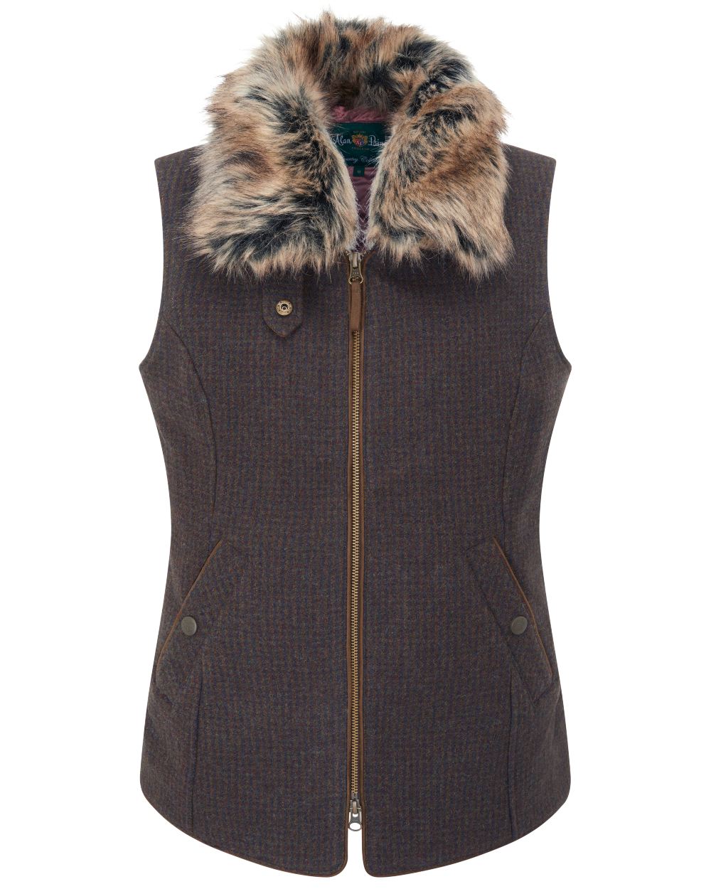 Alan Paine Surrey Ladies Tweed Gilet - Image 3