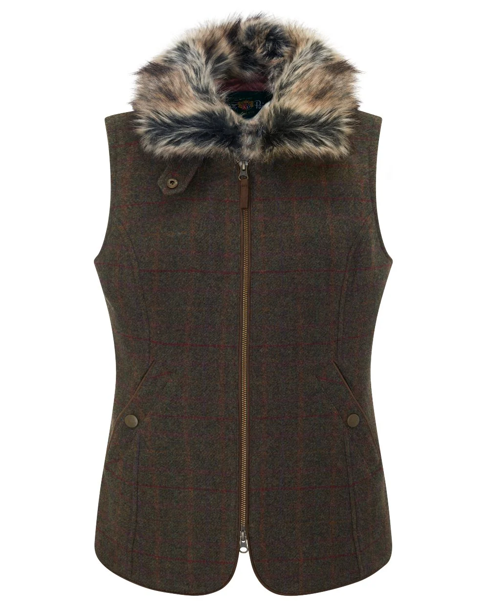Alan Paine Surrey Ladies Tweed Gilet - Image 4