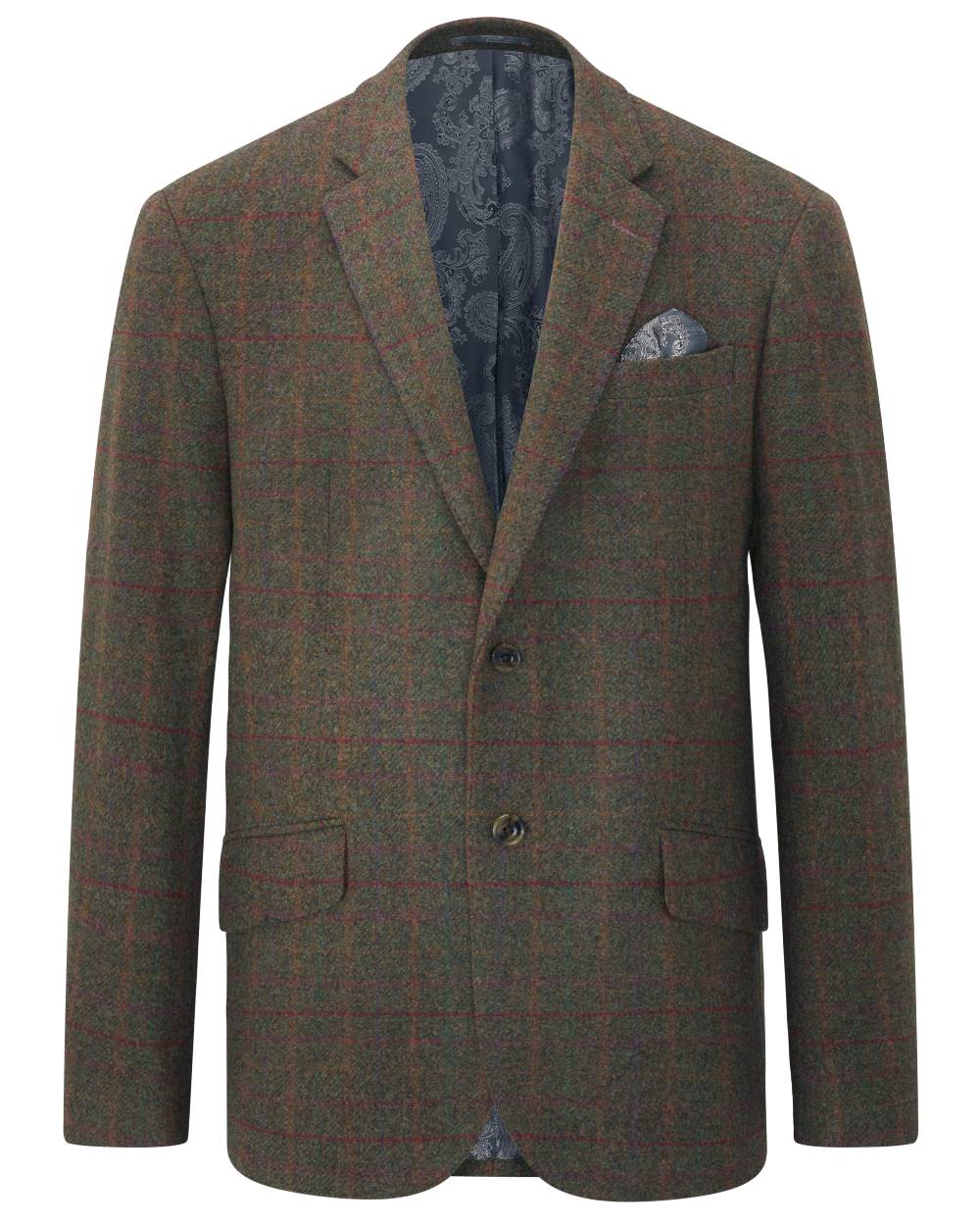 Alan Paine Surrey Mens Tweed Lined Blazer - Image 5