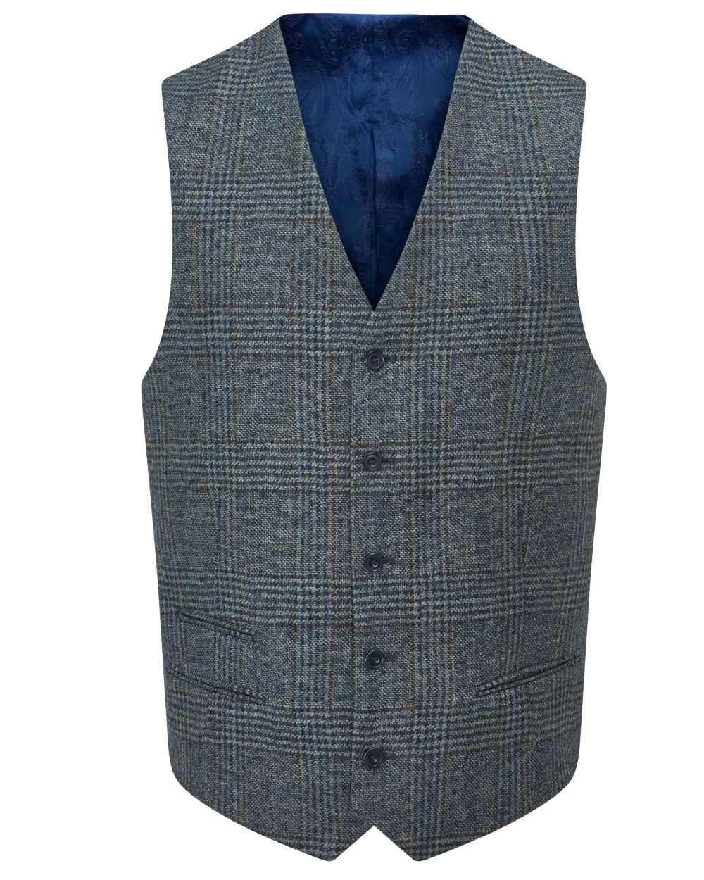 Alan Paine Surrey Mens Tweed Lined Waistcoat - Image 5