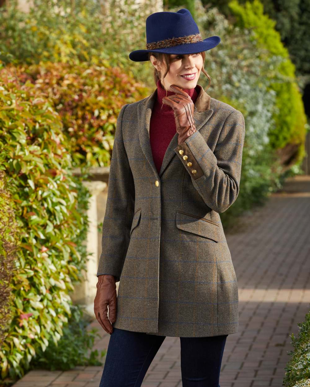 Alan Paine Surrey Mid-Thigh Tweed Coat - Image 2