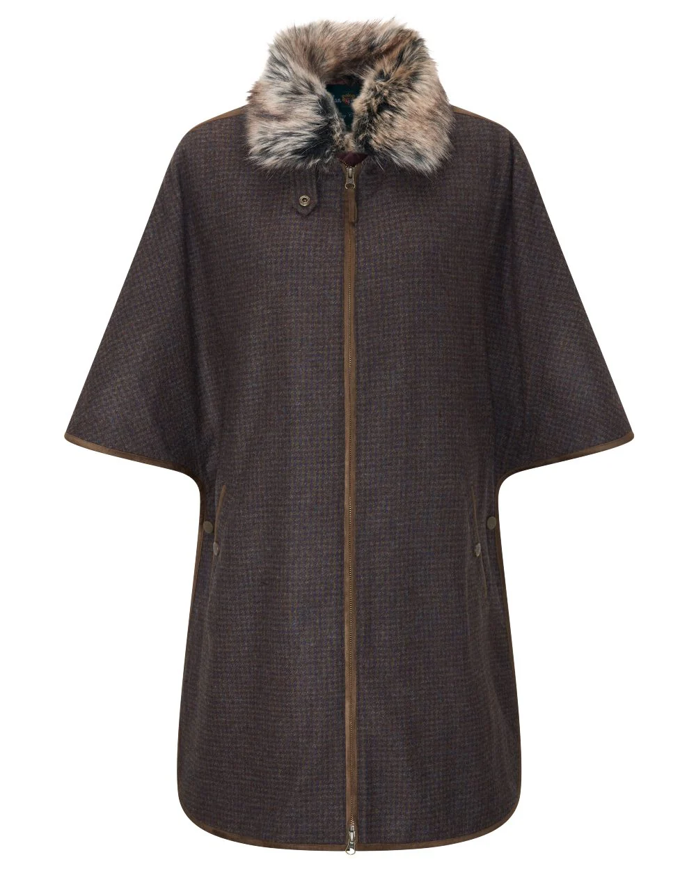 Alan Paine Womens Surrey Tweed Cape - Image 11