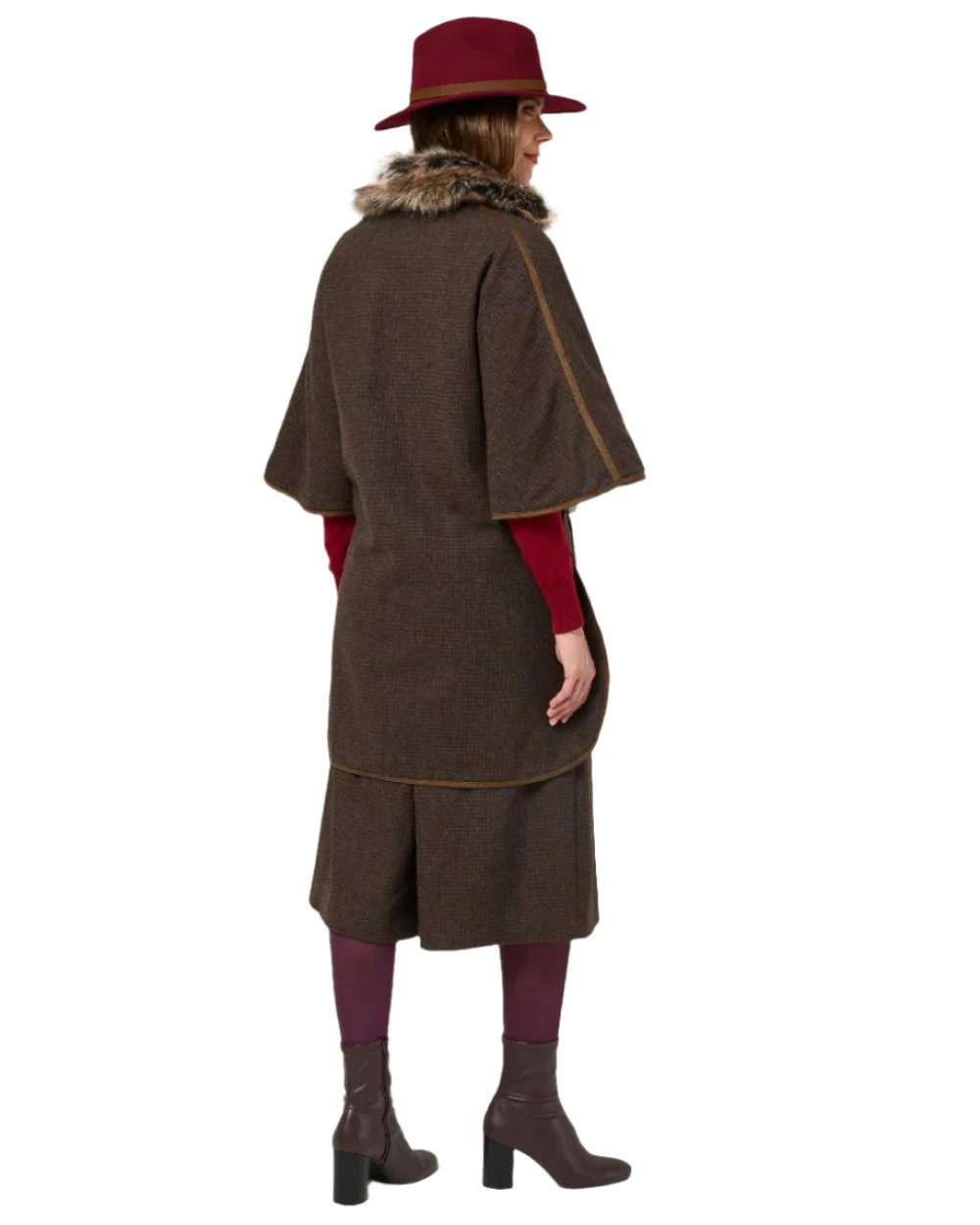 Alan Paine Womens Surrey Tweed Cape - Image 17