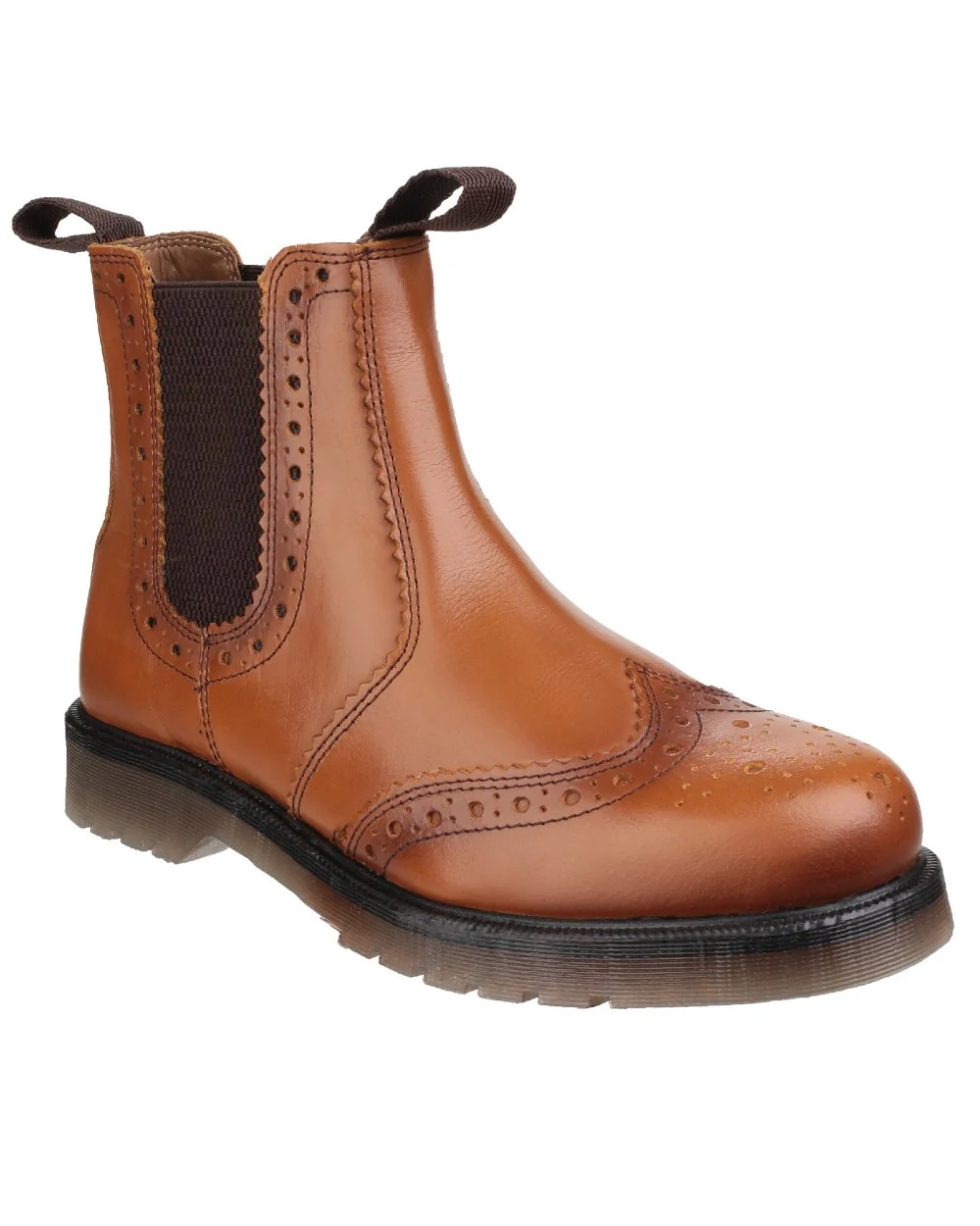 Amblers Dalby Pull On Brogue Dealer Boots - Image 4