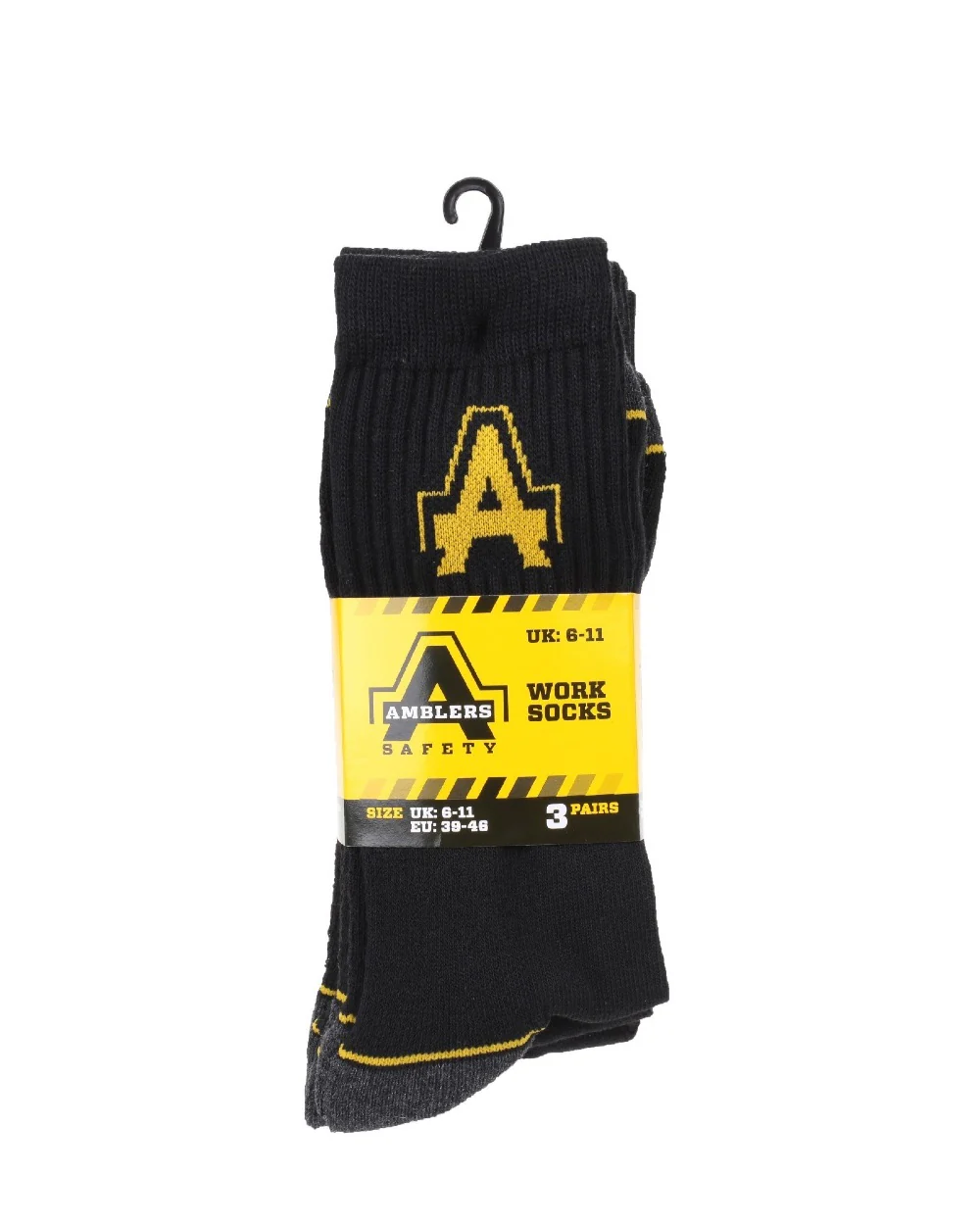 Amblers Safety Amblers Heavy Duty Work Socks 3 pack - Image 2