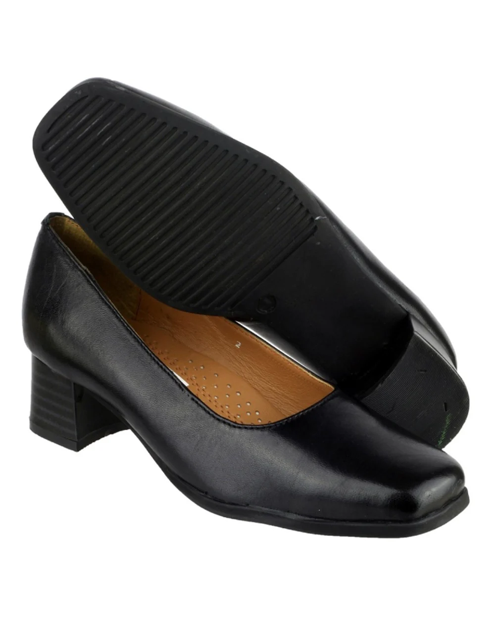 Amblers Womens Walford Leather Court Shoes - Image 6