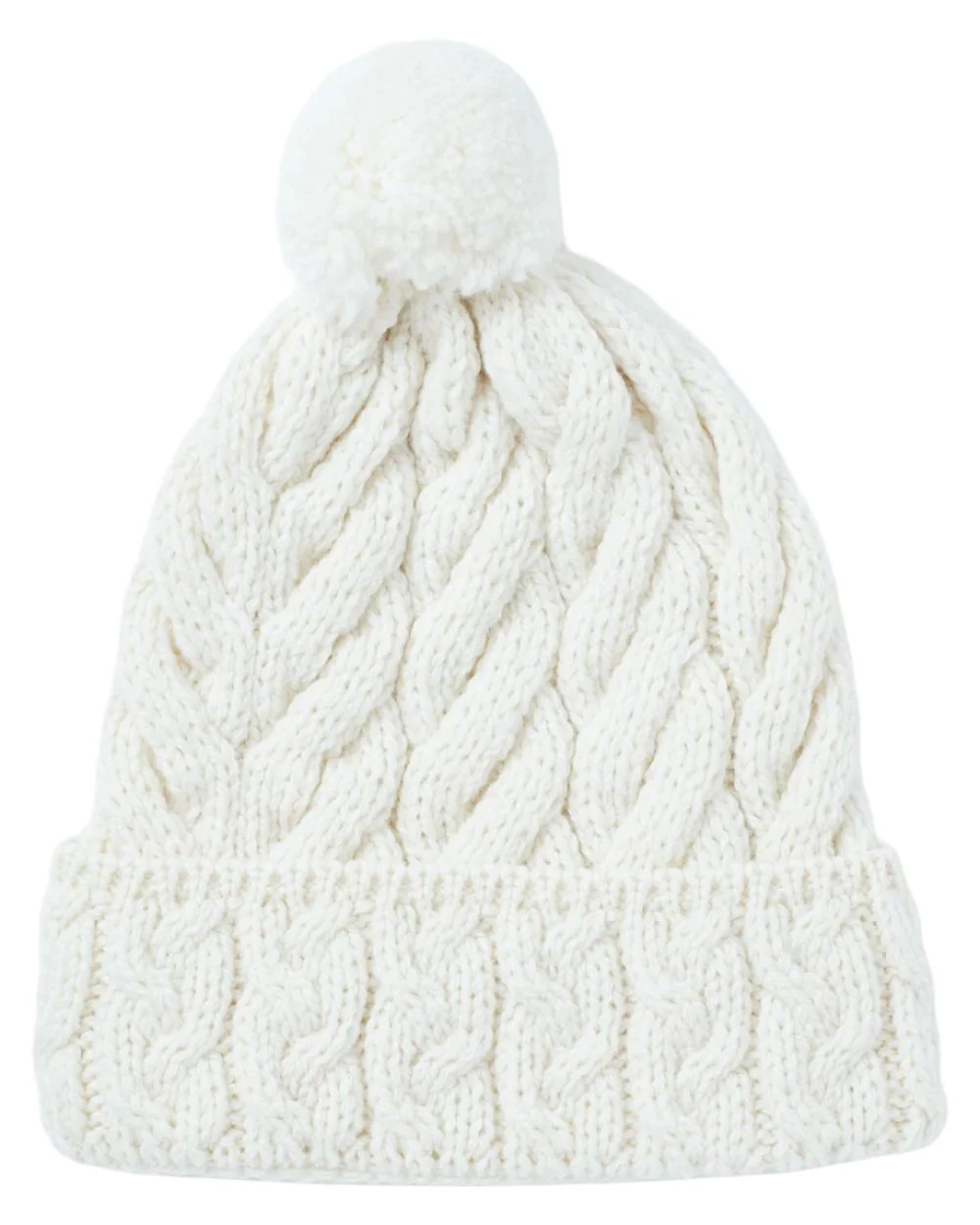 Aran Chunky Knit Bobble Hat - Image 11