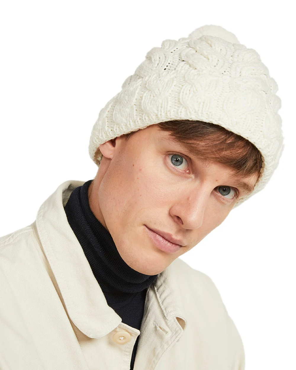 Aran Chunky Knit Bobble Hat - Image 12