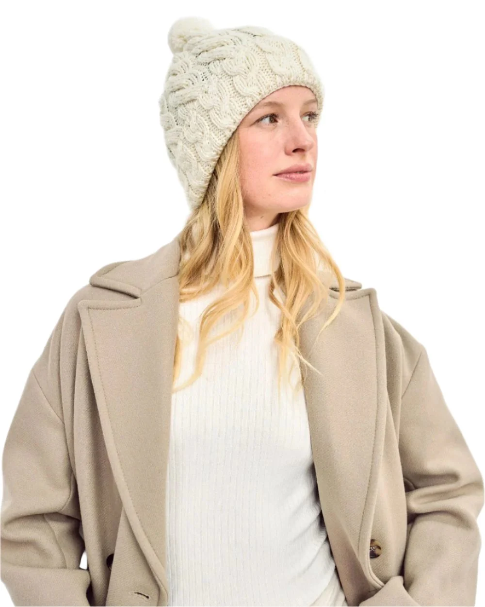 Aran Chunky Knit Bobble Hat - Image 13
