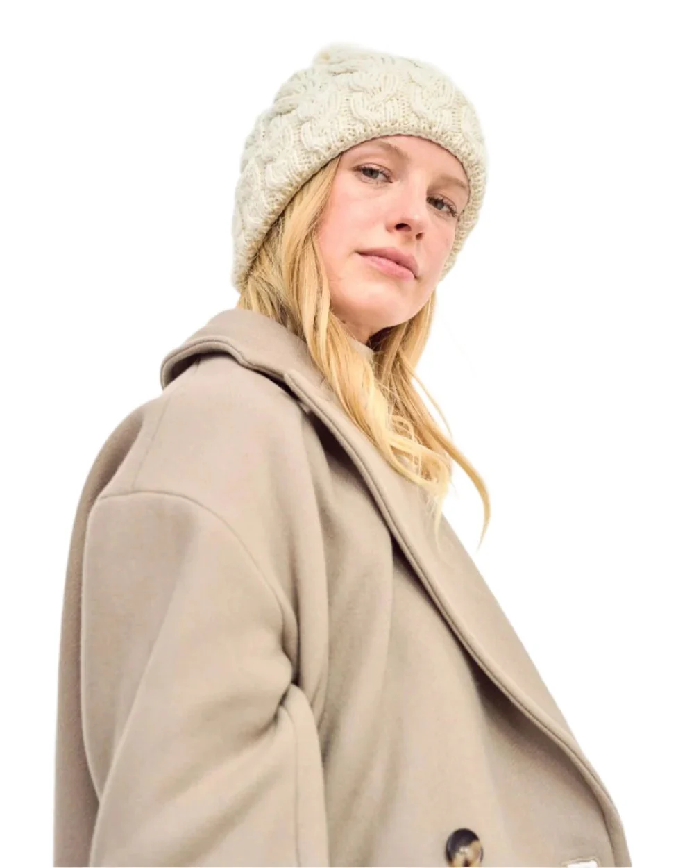 Aran Chunky Knit Bobble Hat - Image 15