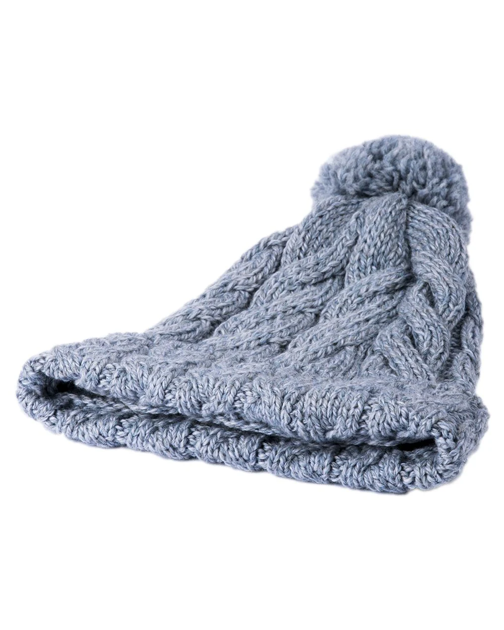 Aran Chunky Knit Bobble Hat - Image 17