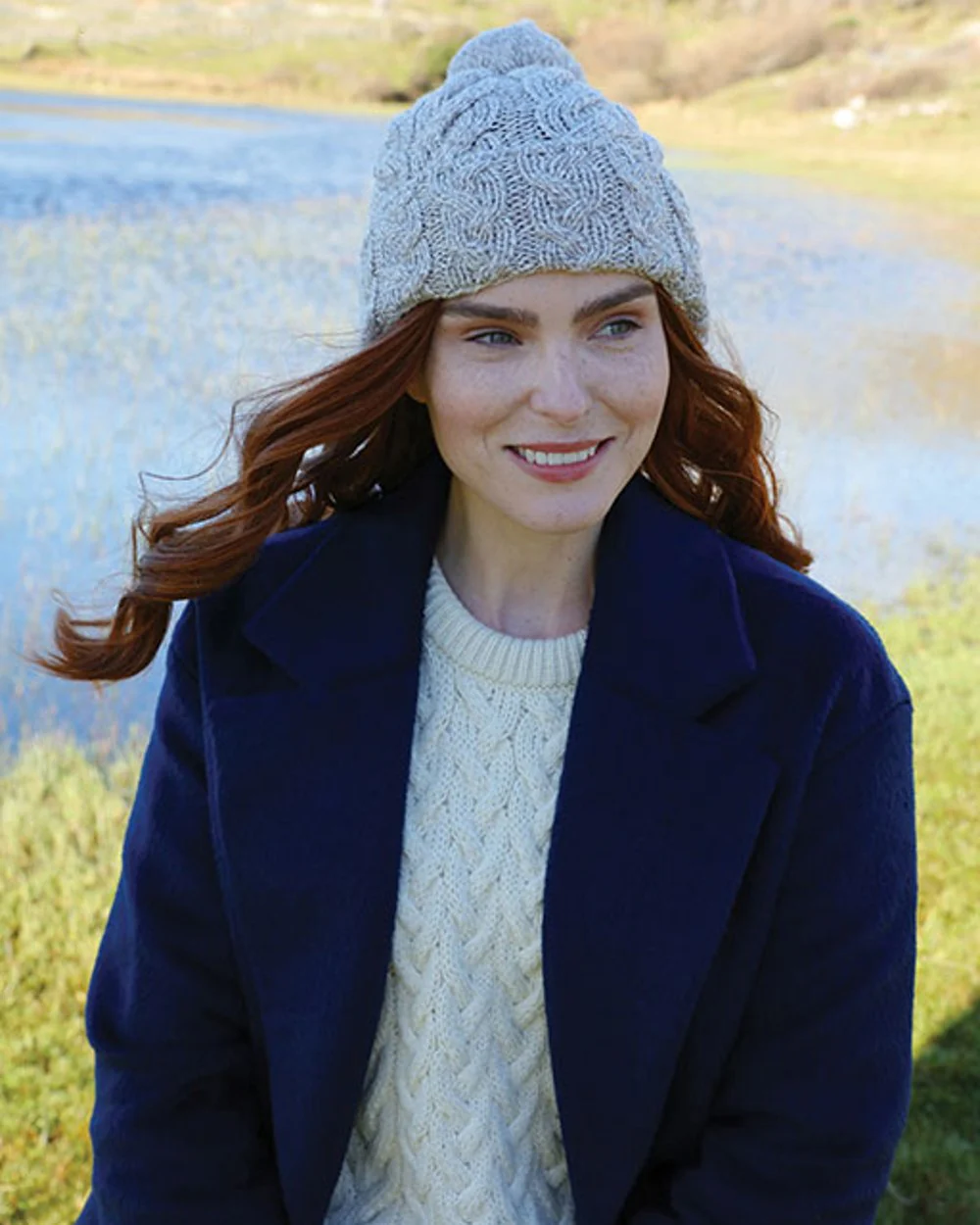 Aran Chunky Knit Bobble Hat - Image 18